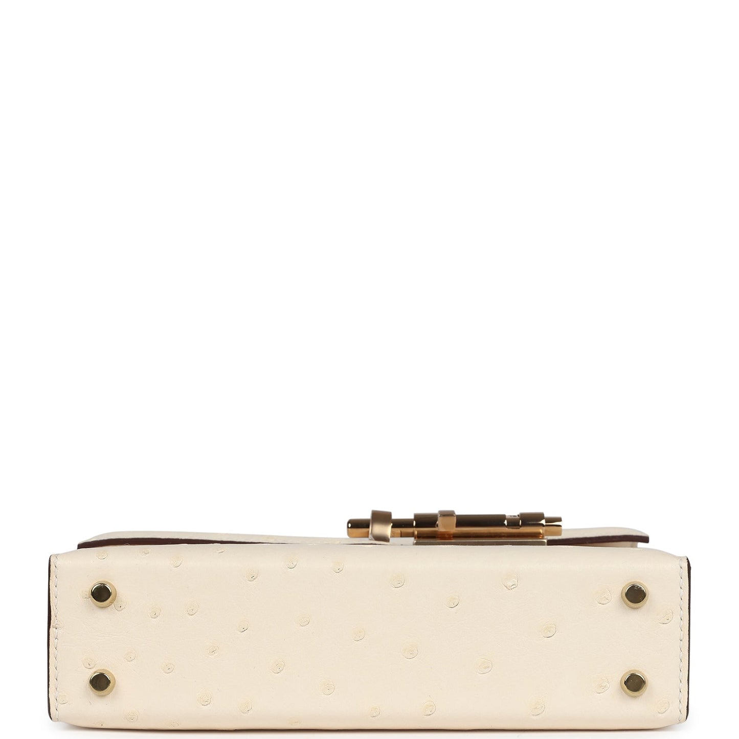 Hermes Mini Verrou Chaine Bag Nata Ostrich Permabrass Hardware