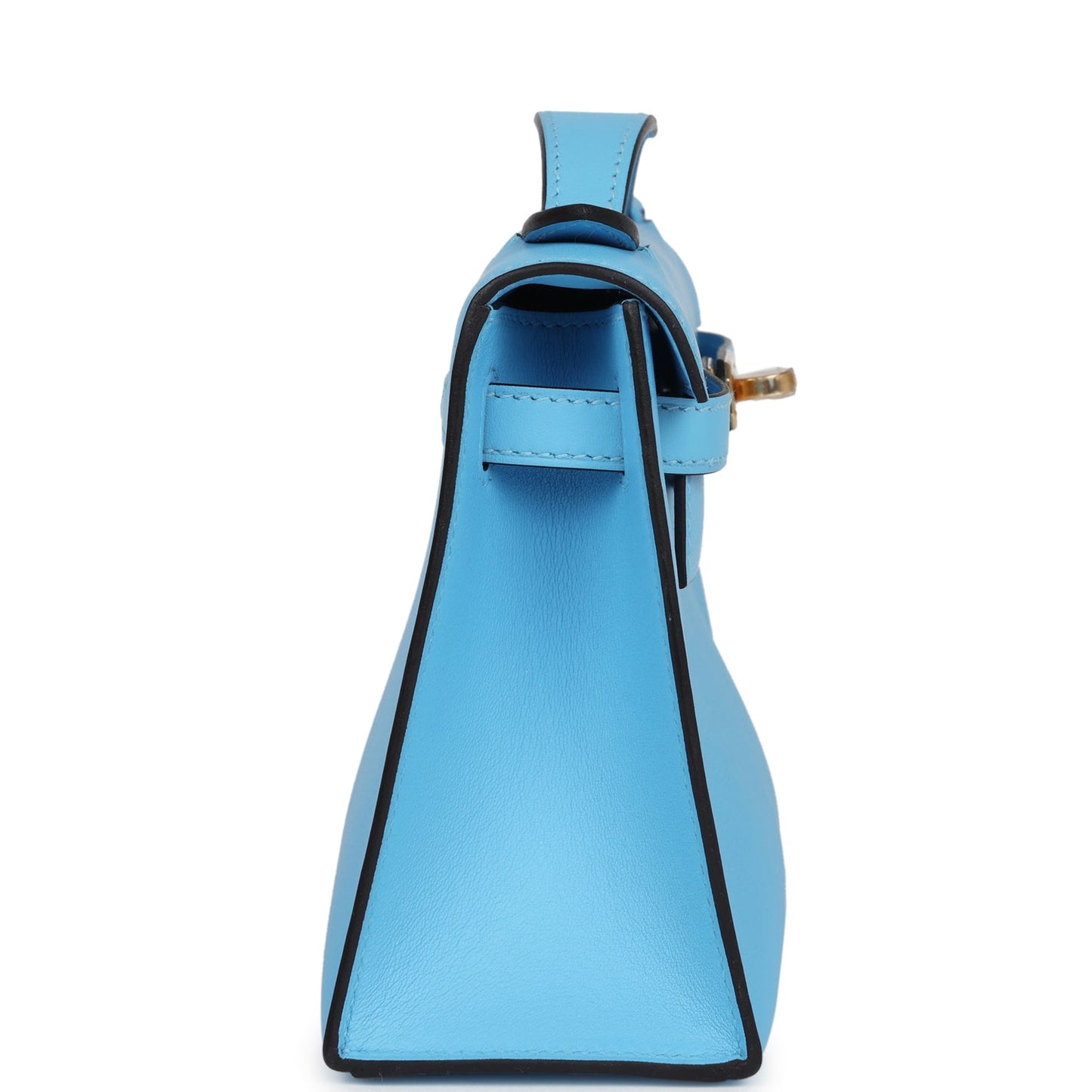 Hermes Kelly Pochette Celeste Swift Gold Hardware