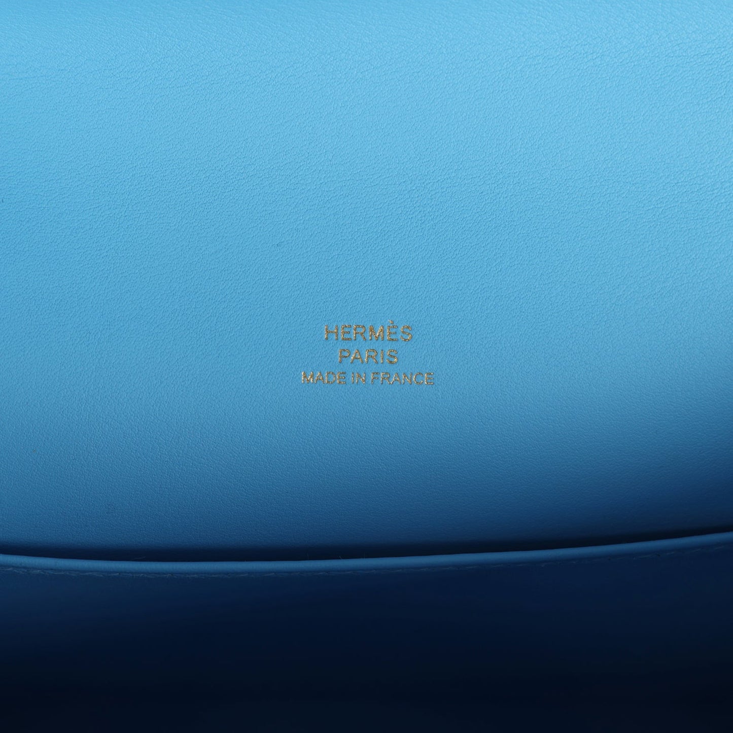 Hermes Kelly Pochette Celeste Swift Gold Hardware