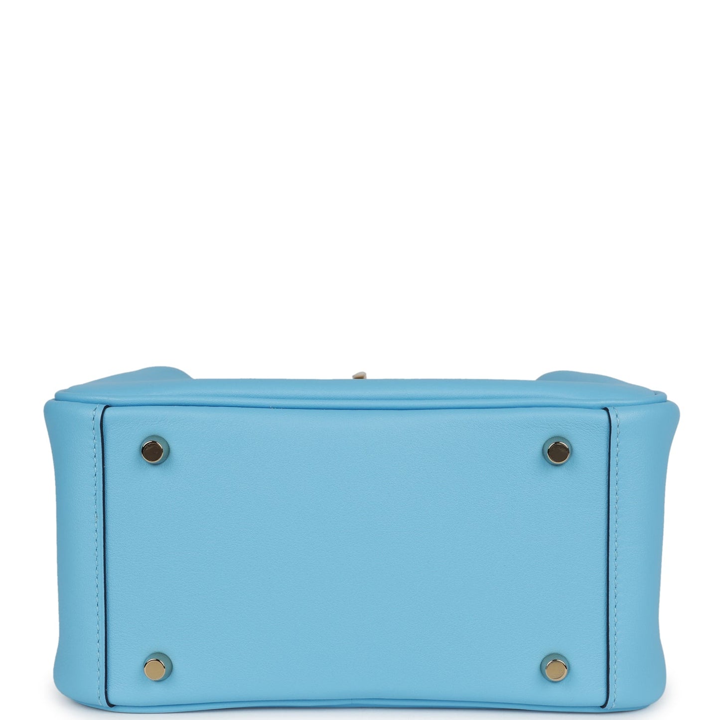 Hermes Mini Lindy Celeste Swift Gold Hardware