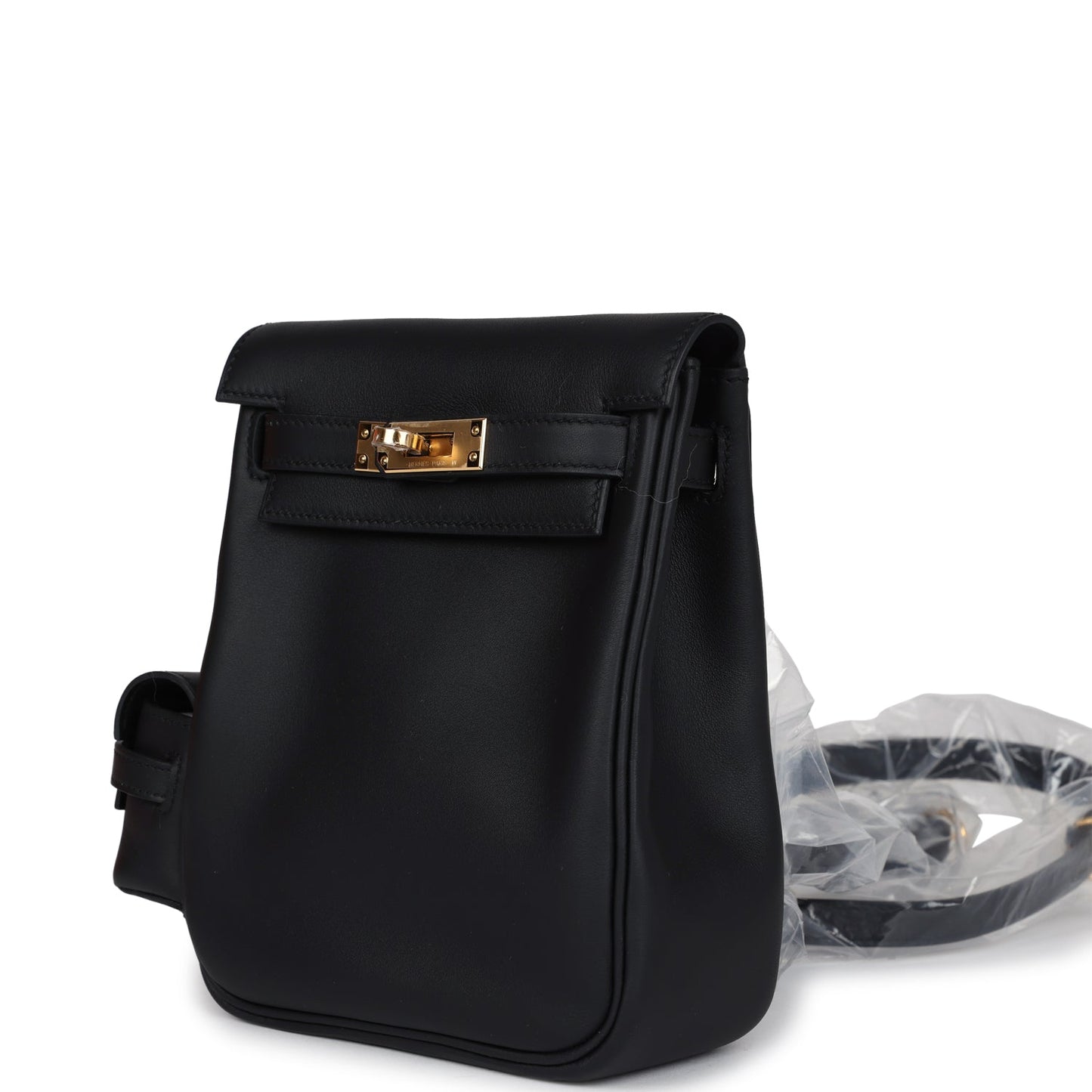 Hermes Mini Kelly Jump Backpack Black Swift Gold Hardware