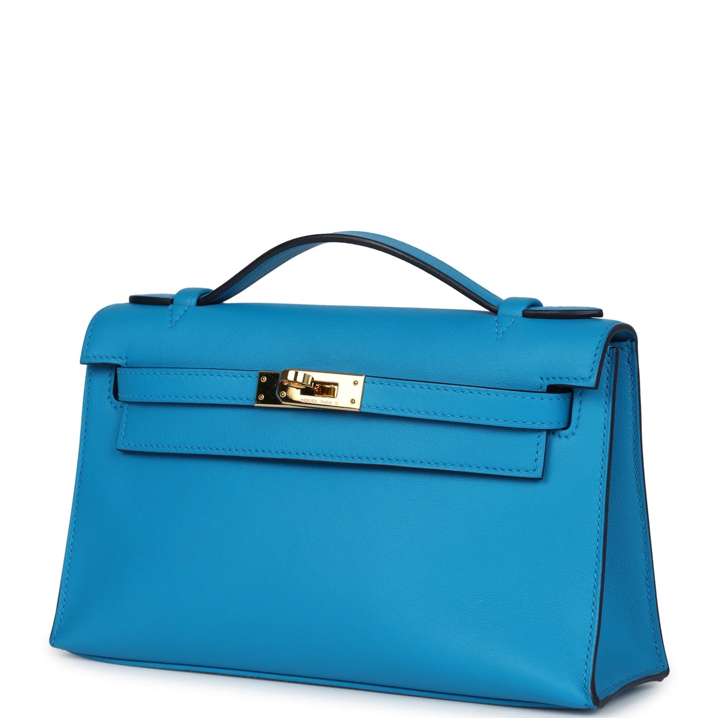 Hermes Kelly Pochette Bleu Frida Swift Gold Hardware