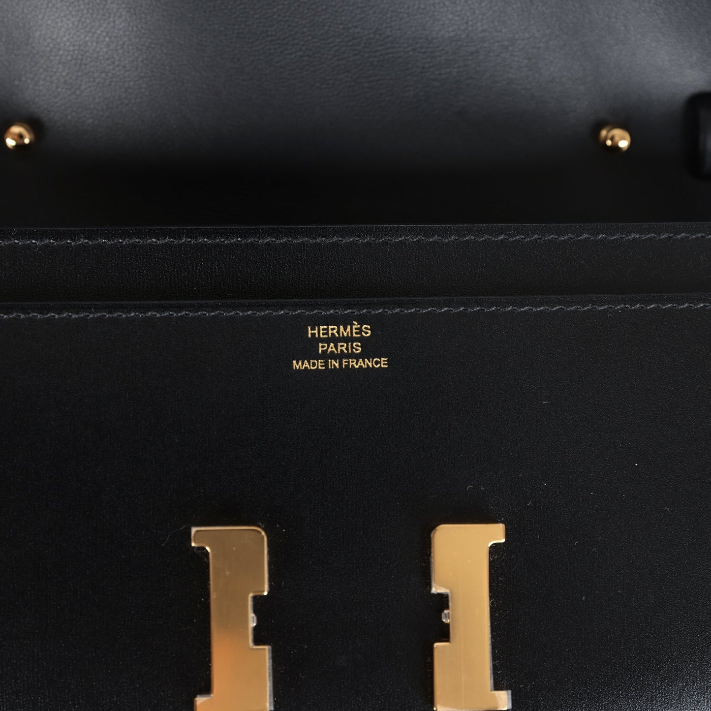 Hermes Constance Wallet To Go Black Box Gold Hardware