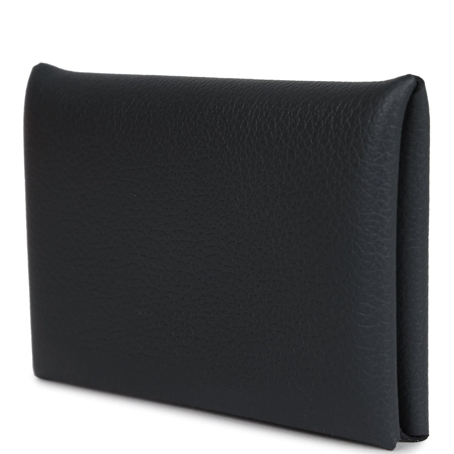 Hermes Calvi Card Holder New Bleu Ocean Evercolor Palladium Hardware