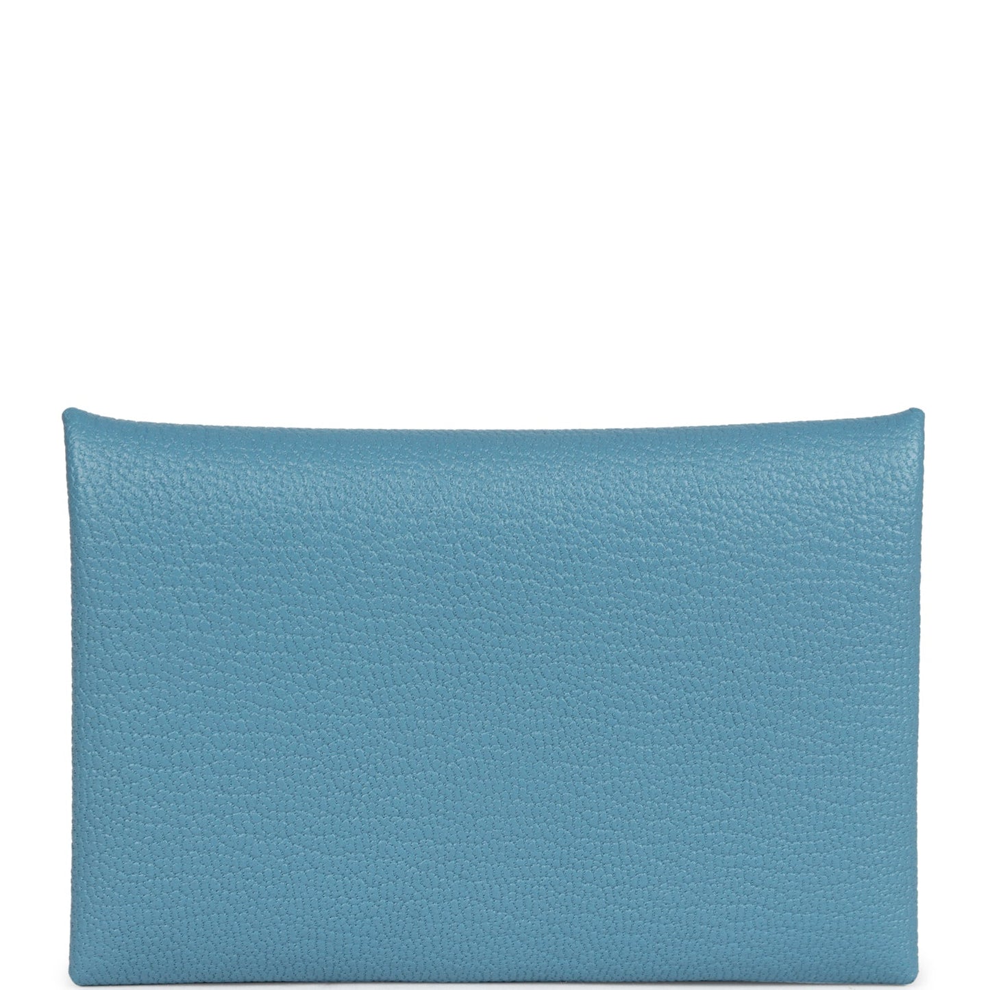 Hermes Calvi Card Holder New Bleu Jean Chevre Mysore Palladium Hardware