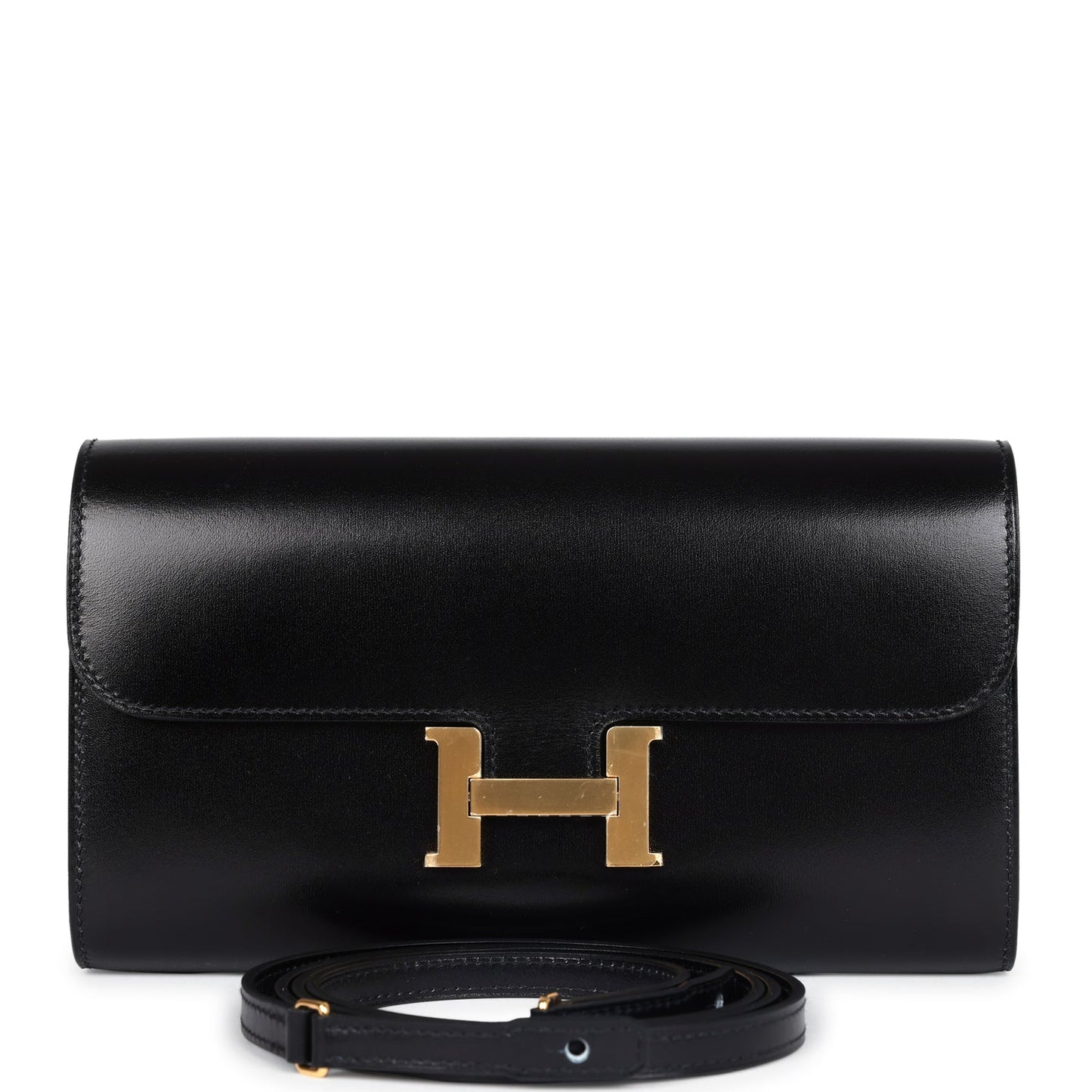 Hermes Rock Constance Wallet To Go Black Box Gold Hardware
