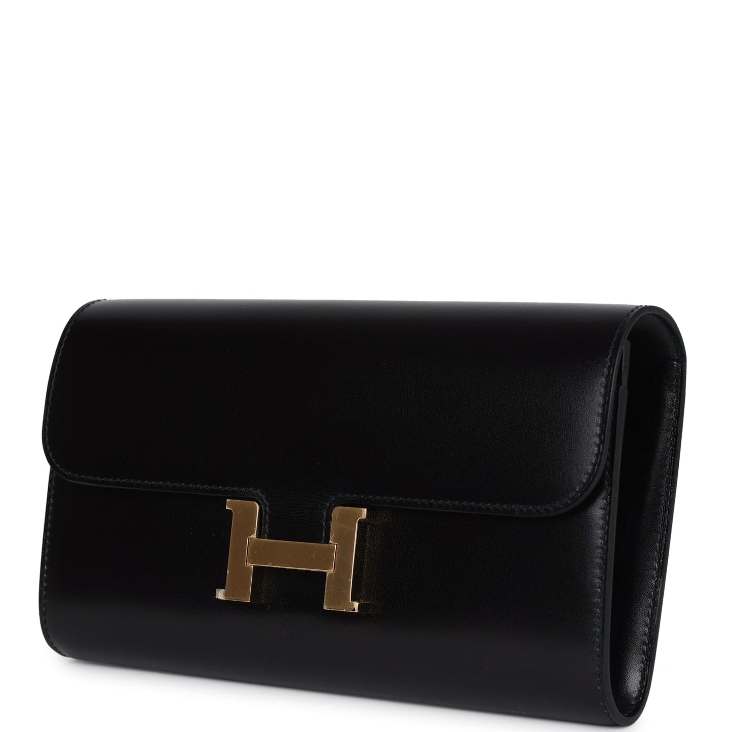 Hermes Rock Constance Wallet To Go Black Box Gold Hardware