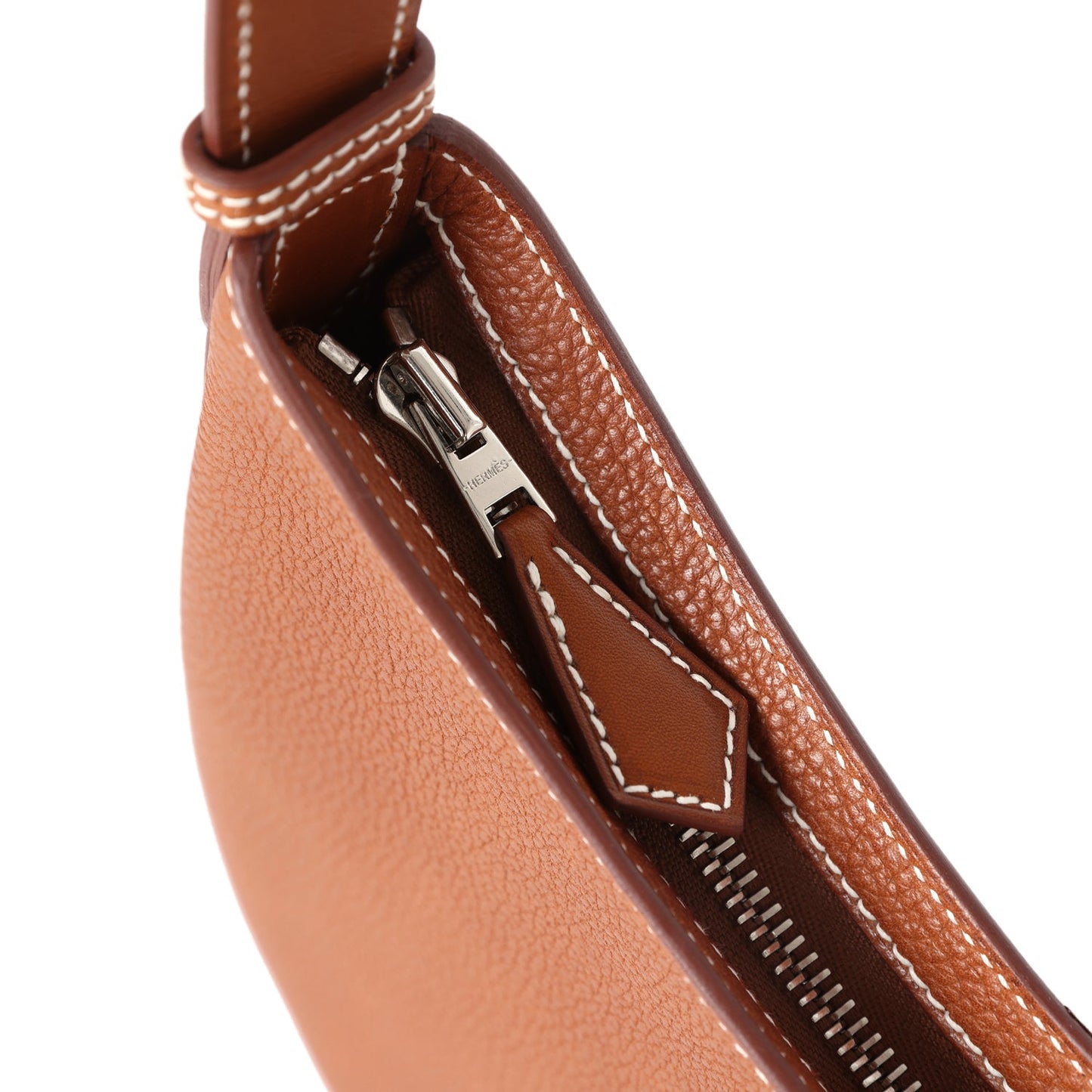 Hermes P'tit Arcon Bag Fauve Barenia Faubourg Palladium Hardware