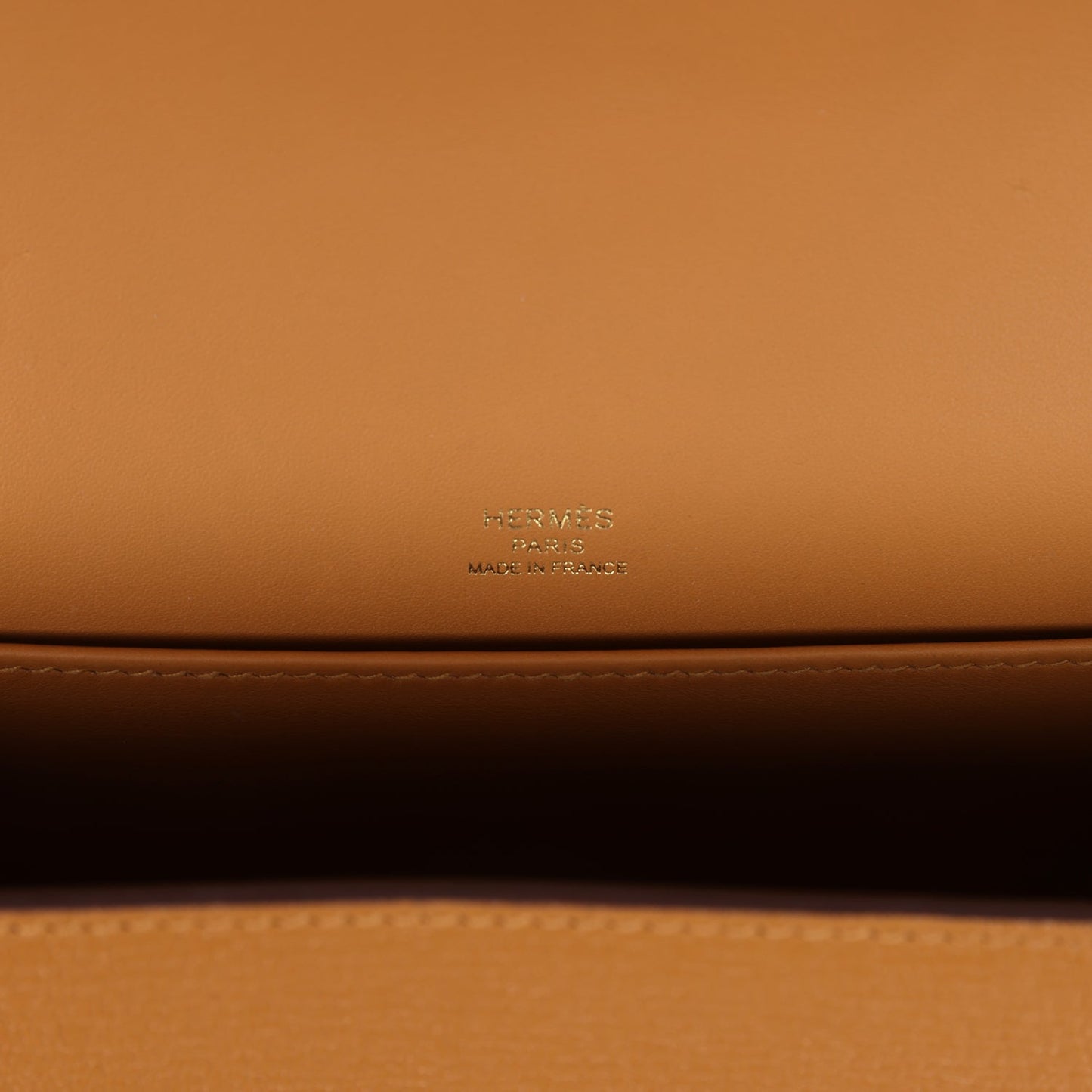Hermes Geta Caramel Chevre Mysore Gold Hardware