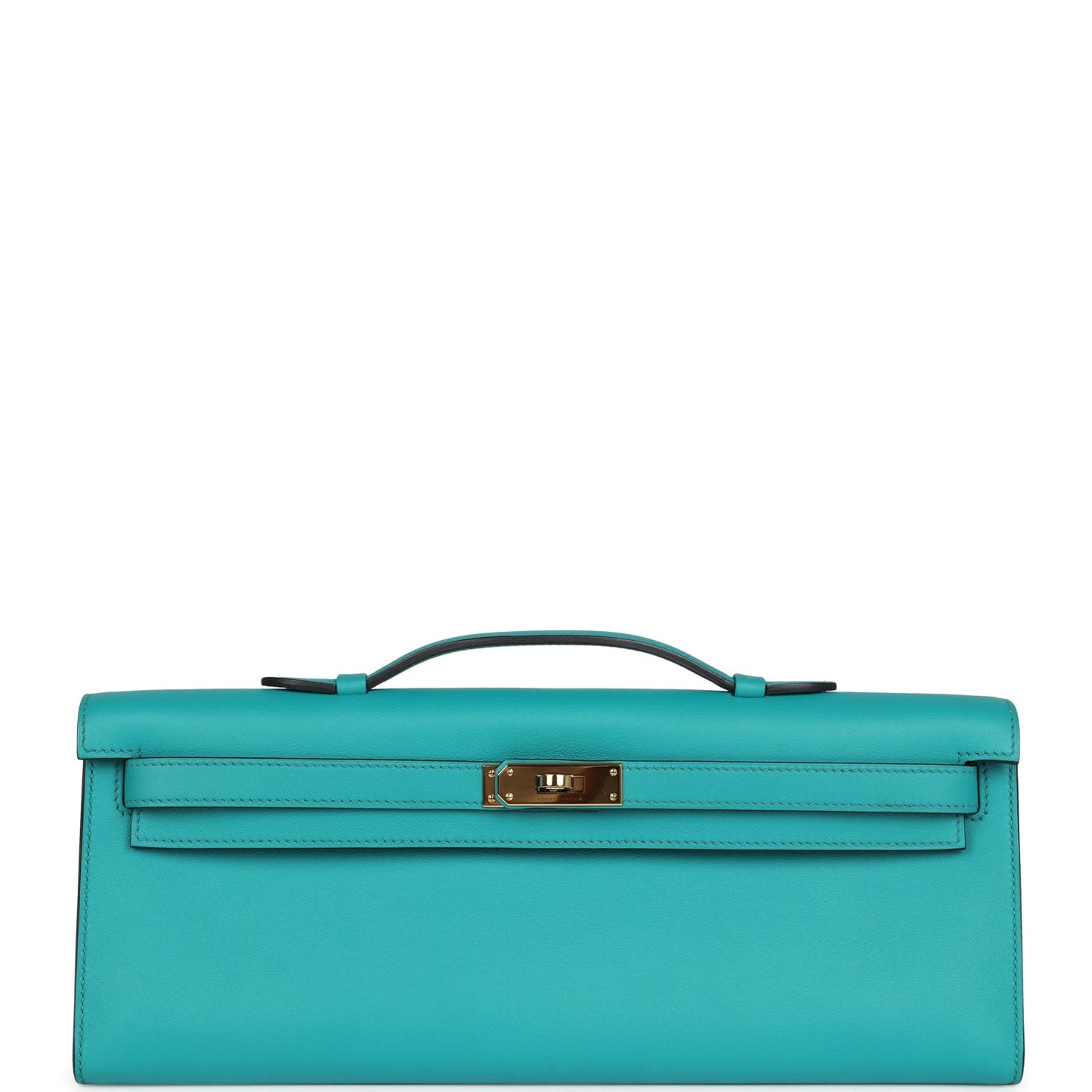 Hermes Kelly Cut Bleu Paon Swift Gold Hardware
