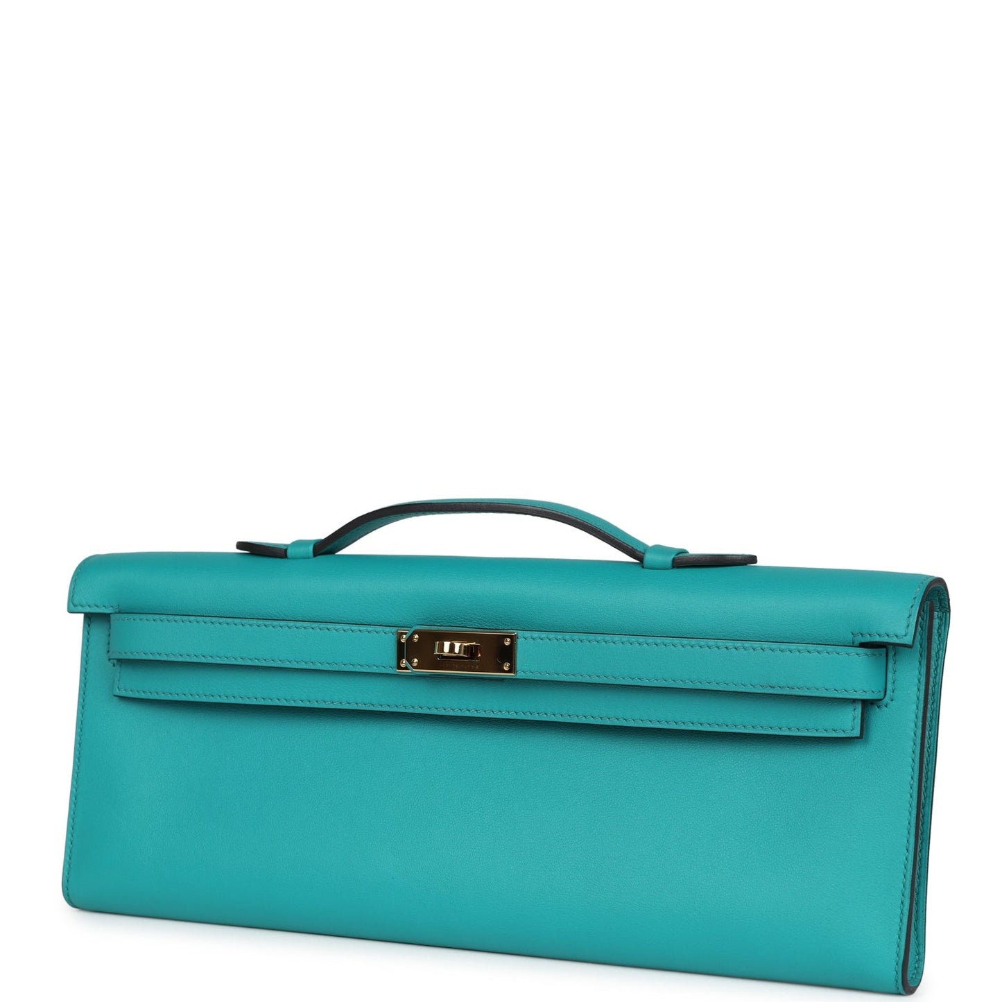Hermes Kelly Cut Bleu Paon Swift Gold Hardware