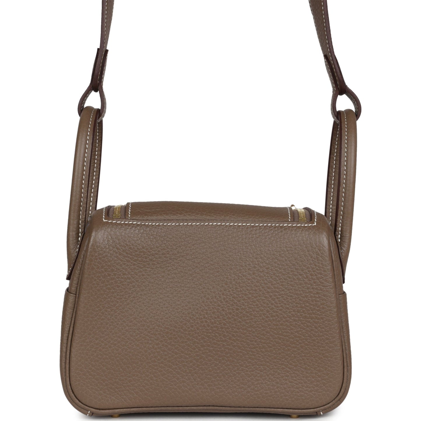 Hermes Mini Lindy Etoupe Clemence Gold Hardware