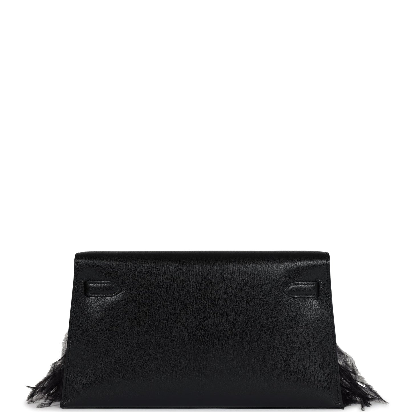 Hermes Kelly Elan Foile Chevre Chamkila and Ostrich Feather Palladium Hardware