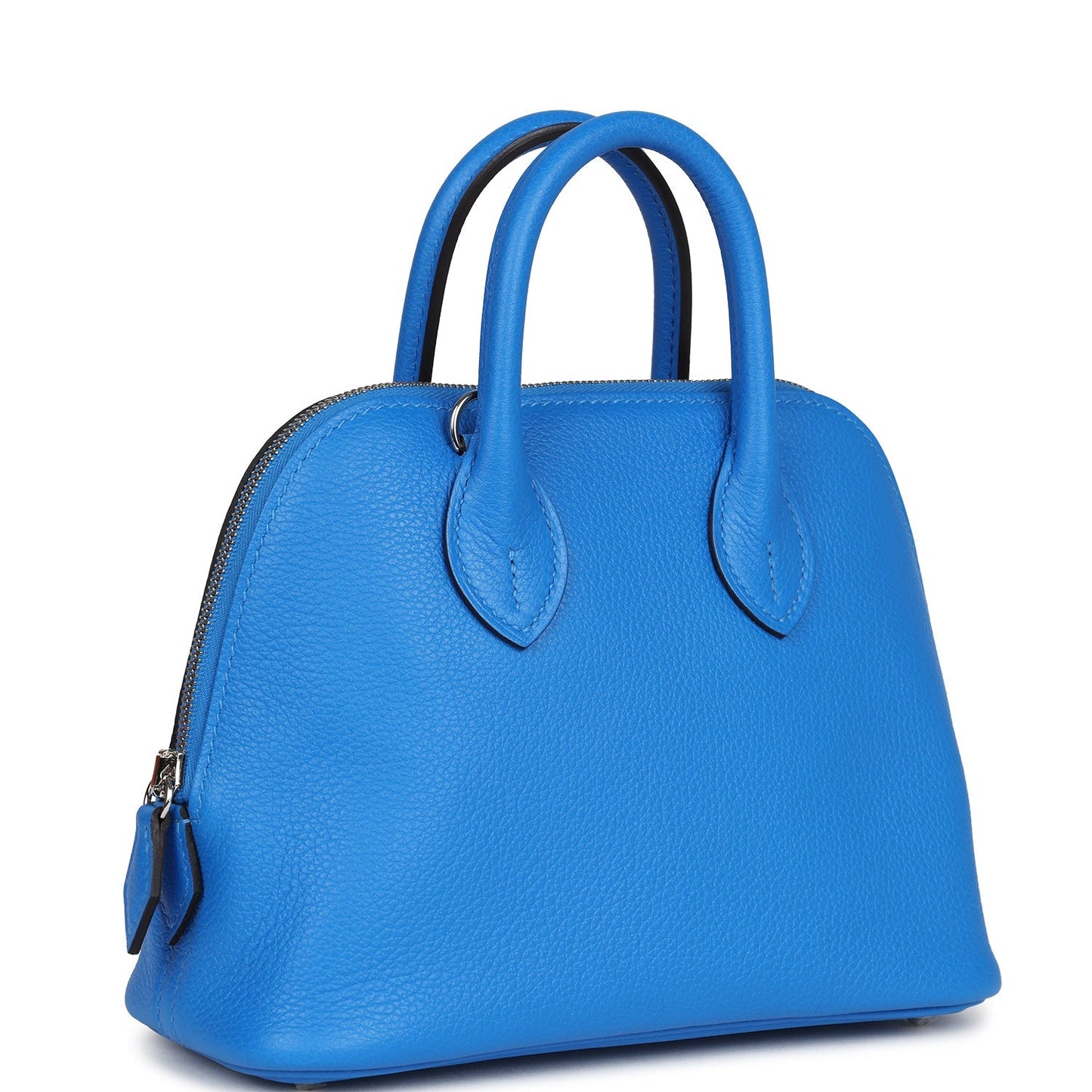 Hermes Mini 1923 Bolide Bleu France Evercolor Palladium Hardware