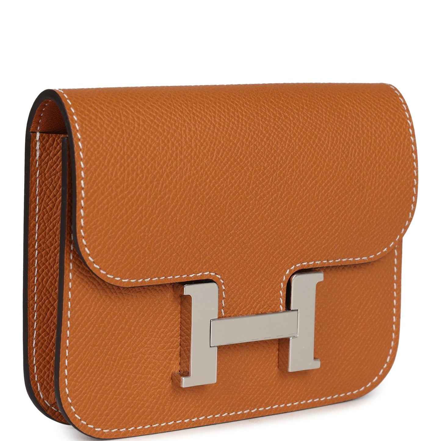 Hermes Constance Slim Wallet Toffee Epsom Palladium Hardware