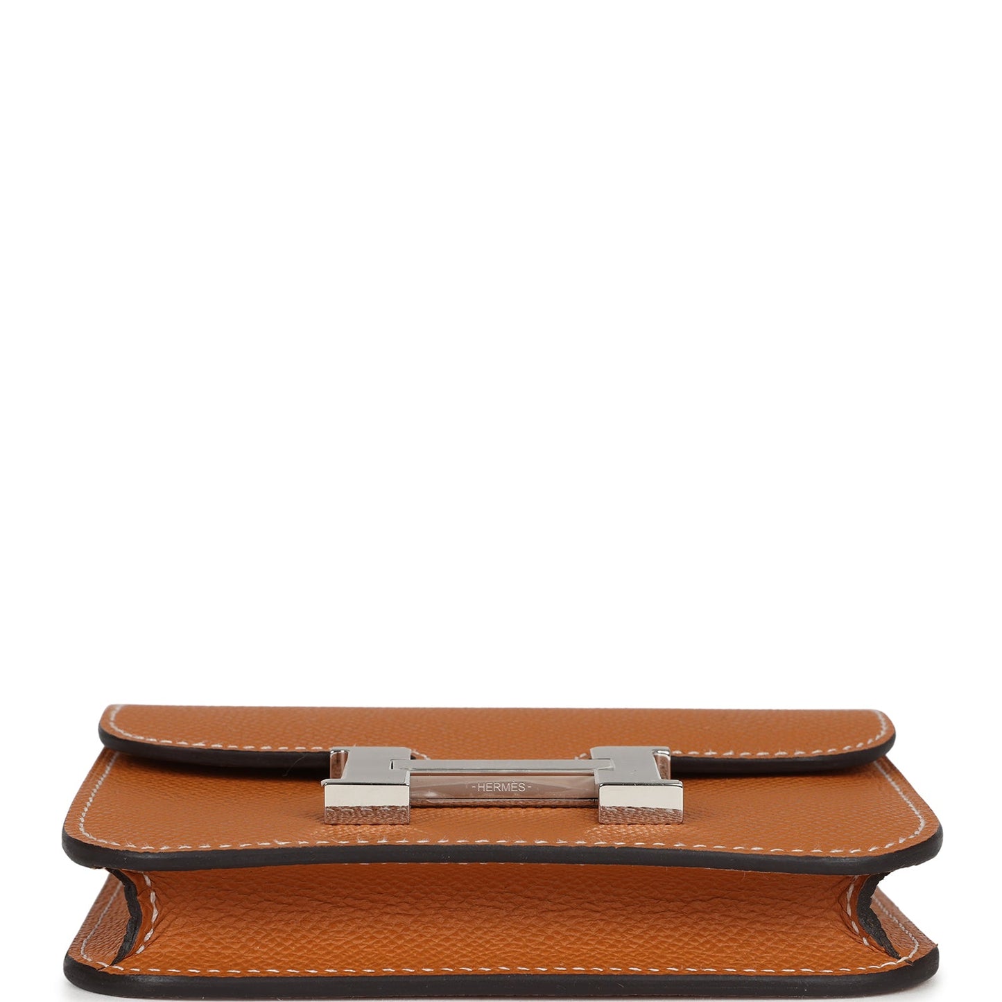Hermes Constance Slim Wallet Toffee Epsom Palladium Hardware