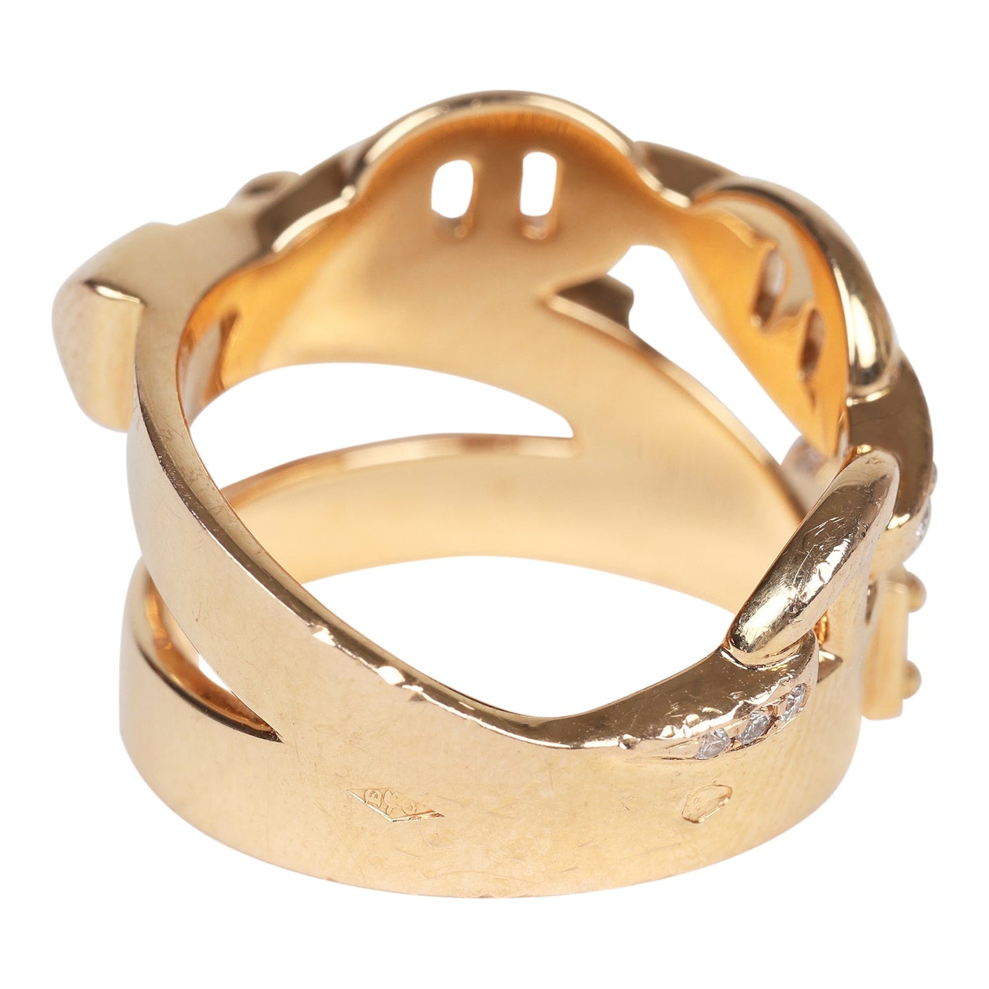 Hermes Alchimie Ring GM 18K Rose Gold and Diamonds