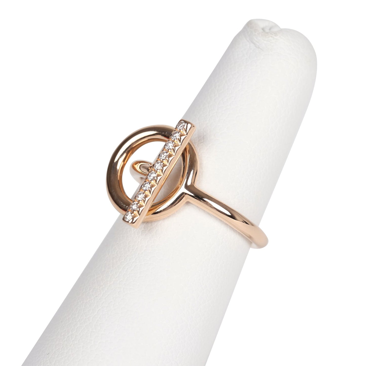 Hermes Echappee PM Ring 18K Rose Gold & Diamonds