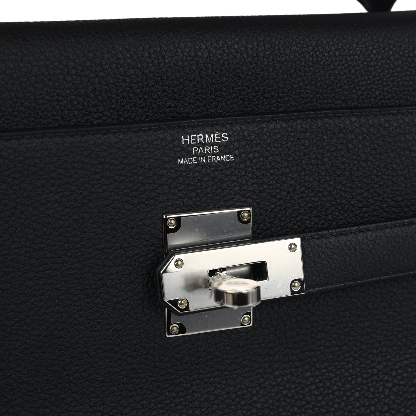 Hermes Kelly 42 Maxi Black Togo Palladium Hardware