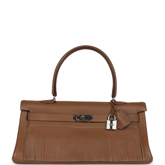 Hermes Fringe Shoulder Kelly 42 JPG Alezan Clemence Palladium Hardware