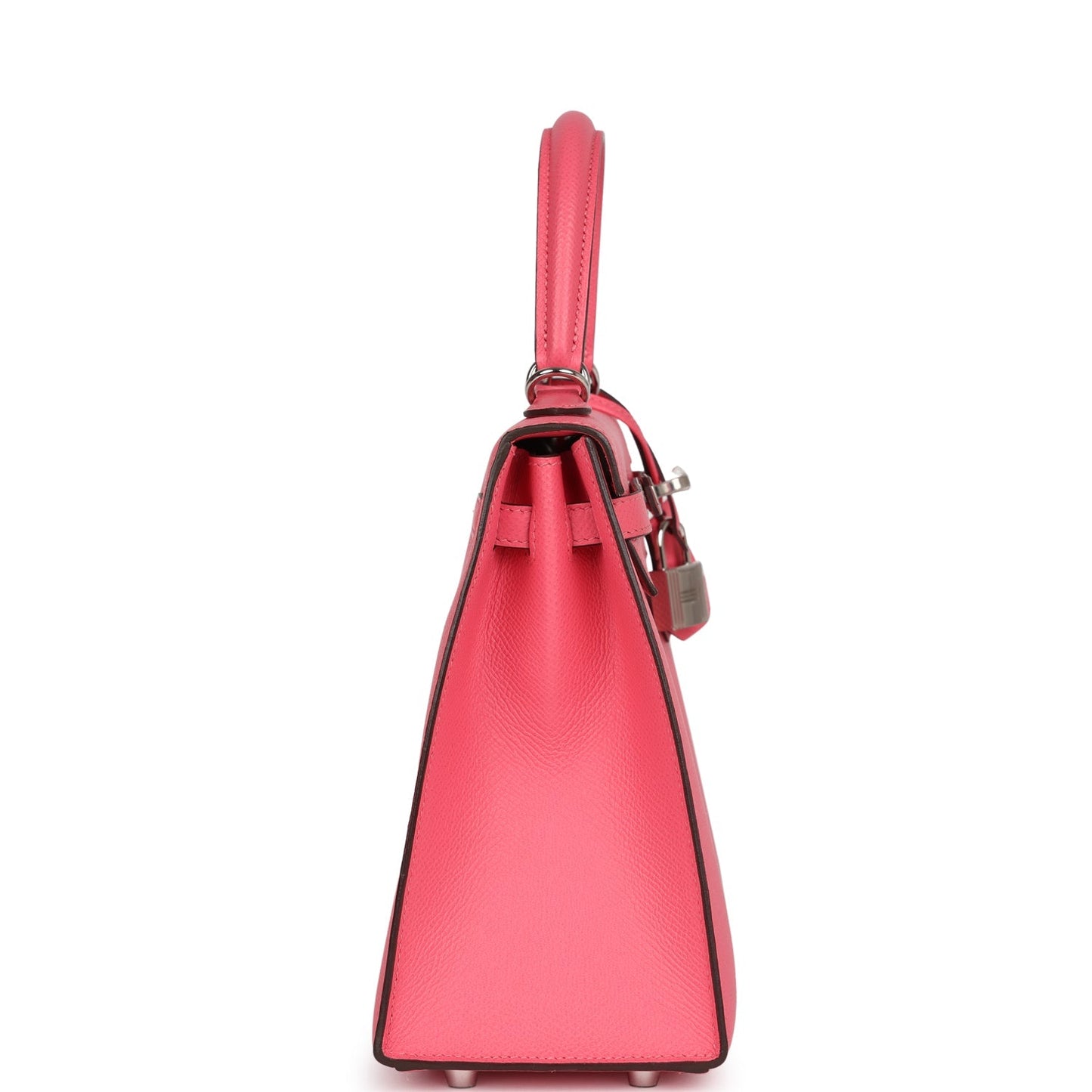 Hermes Kelly Sellier 25 Rose Azalee Epsom Palladium Hardware