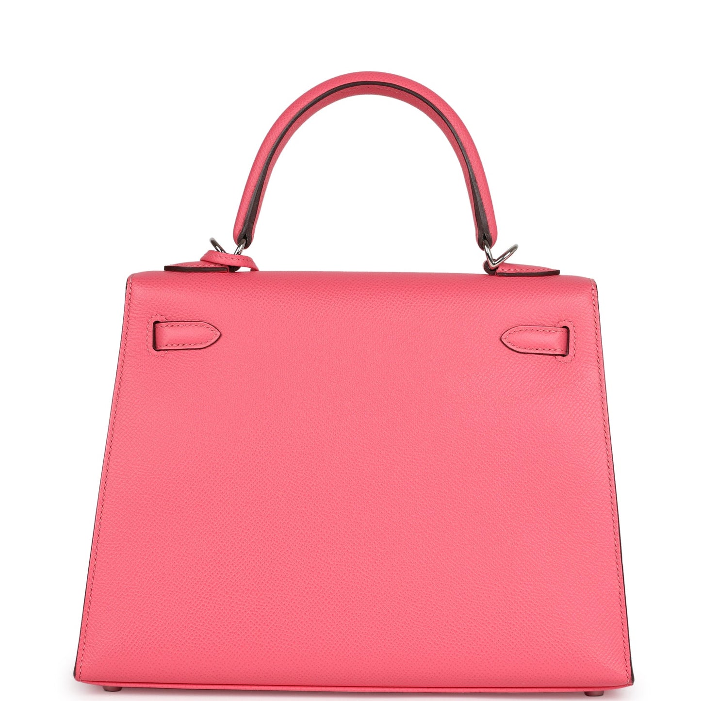 Hermes Kelly Sellier 25 Rose Azalee Epsom Palladium Hardware
