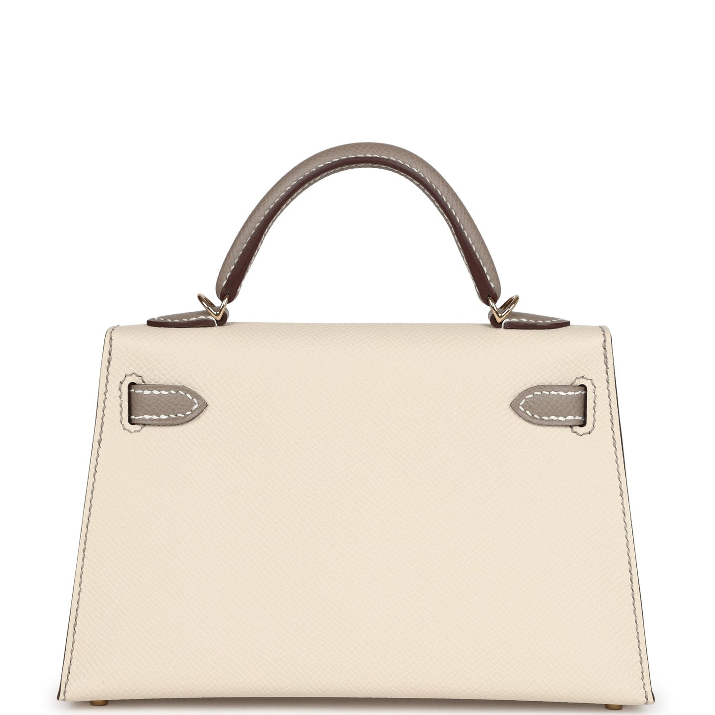 Hermes Special Order (HSS) Kelly Sellier 20 Craie and Gris Asphalte Epsom Permabrass Hardware