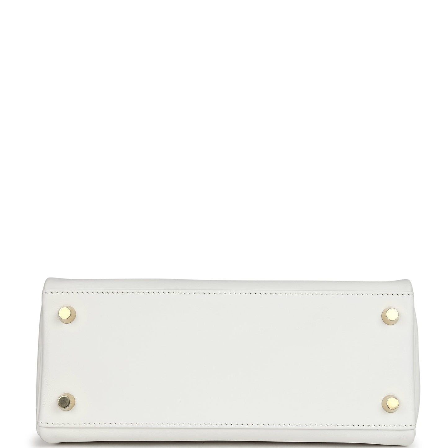 Hermes Kelly Retourne 25 New White Swift Gold Hardware