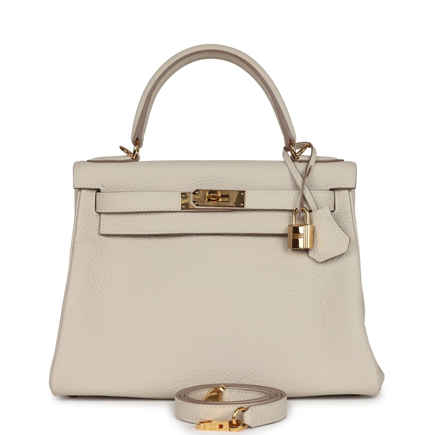 Hermes Kelly Retourne 28 Craie Togo Gold Hardware