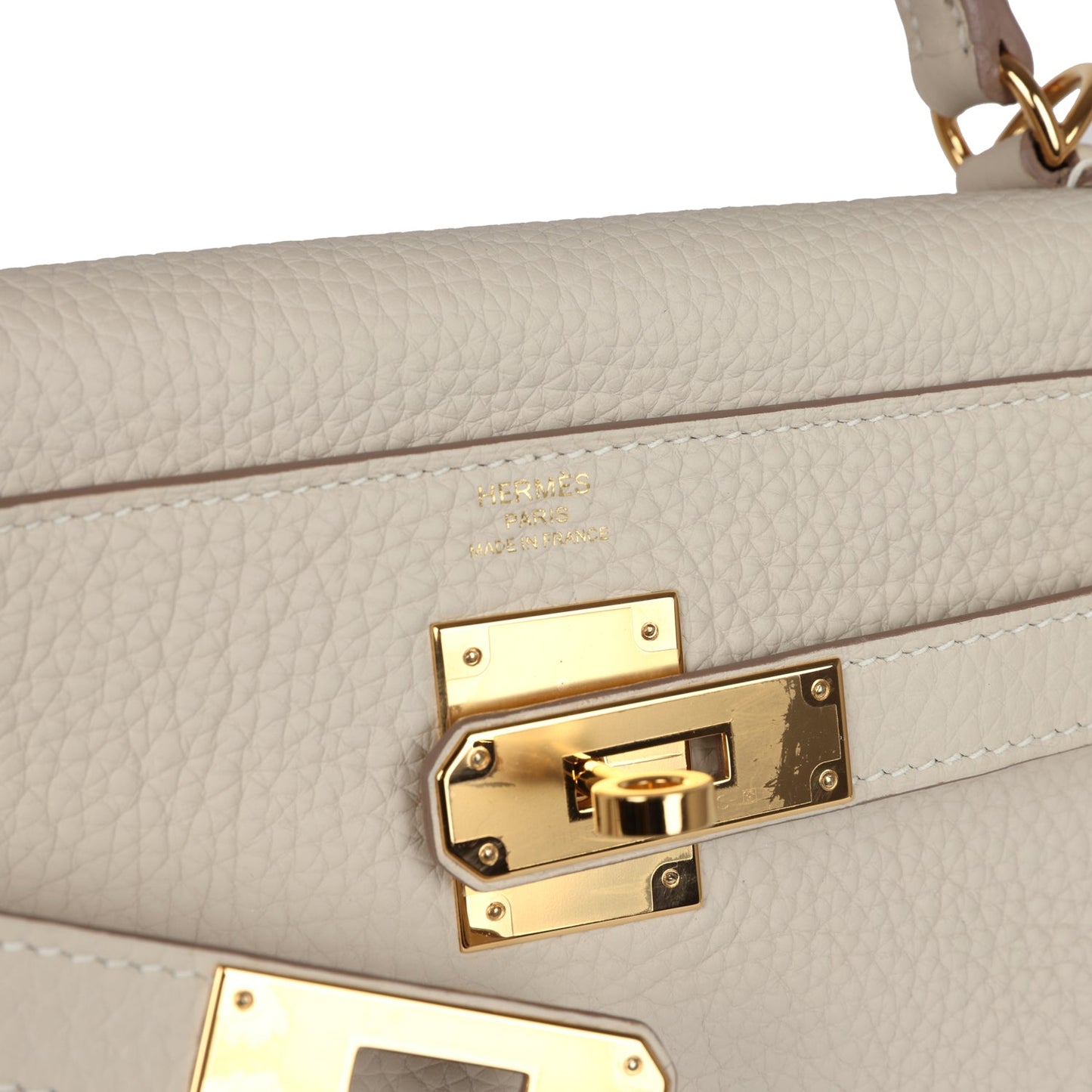 Hermes Kelly Retourne 28 Craie Togo Gold Hardware