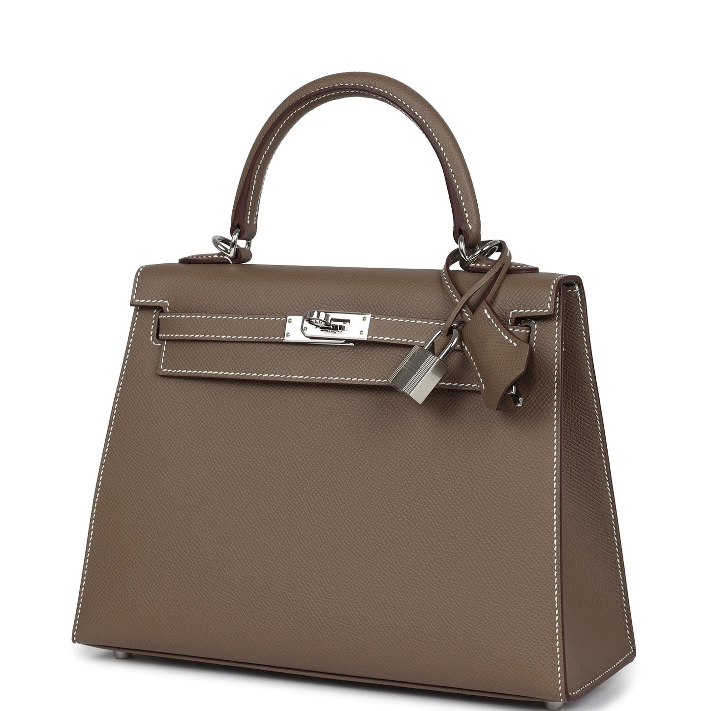Hermes Kelly Sellier 25 Etoupe Epsom Palladium Hardware