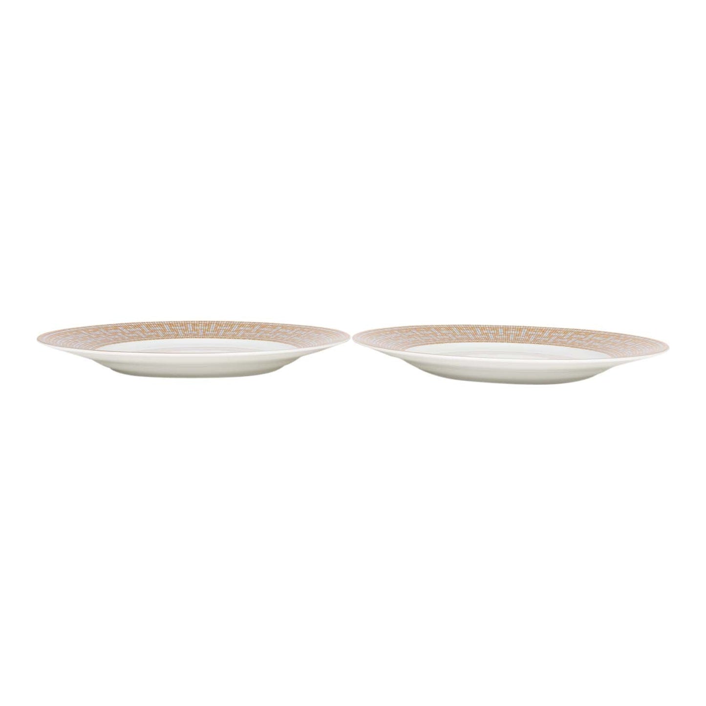 Hermes "Mosaique Au 24" Gold Dinner Plate Set