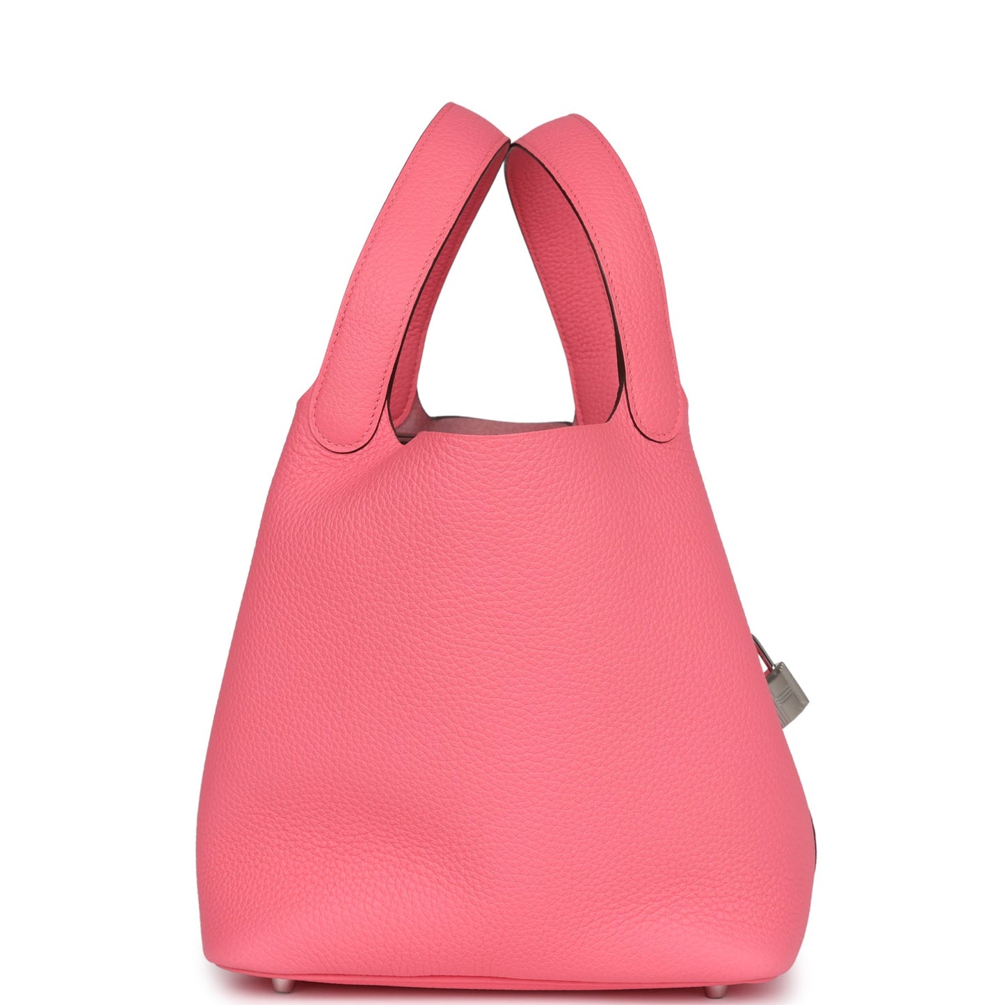 Hermes Picotin Lock 22 Rose Azalee Clemence Palladium Hardware