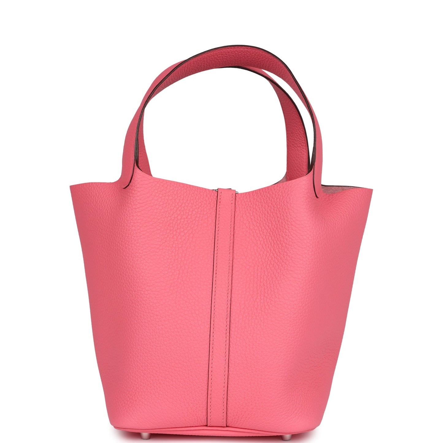 Hermes Picotin Lock 22 Rose Azalee Clemence Palladium Hardware