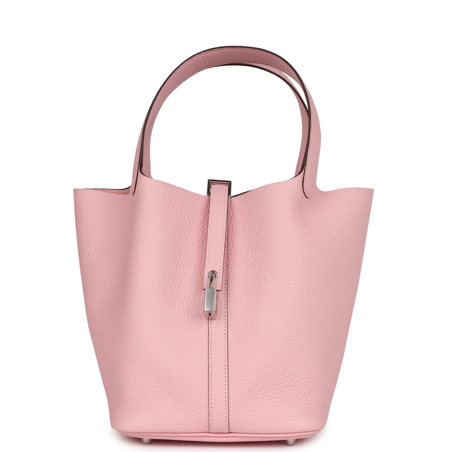 Hermes Picotin Lock 22 Rose Azalee Clemence Palladium Hardware