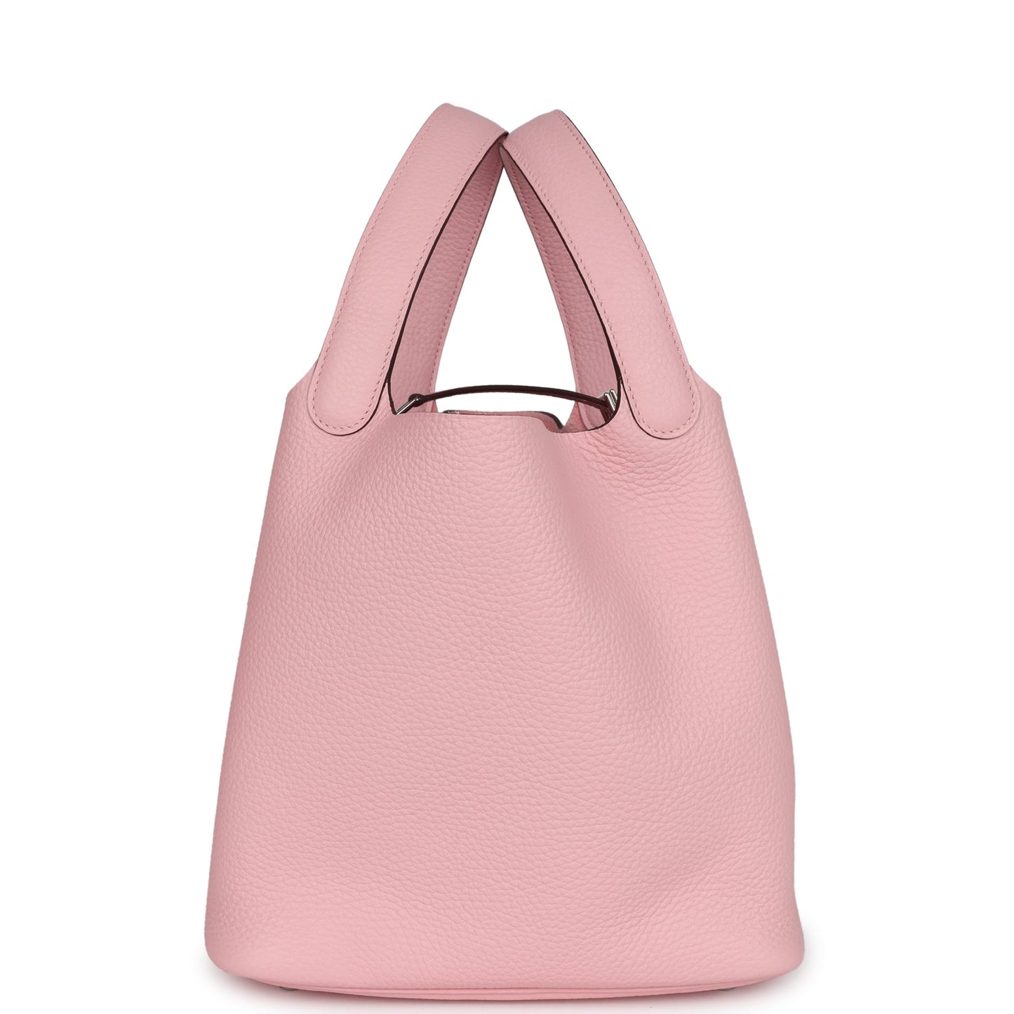 Hermes Picotin Lock 22 Rose Azalee Clemence Palladium Hardware