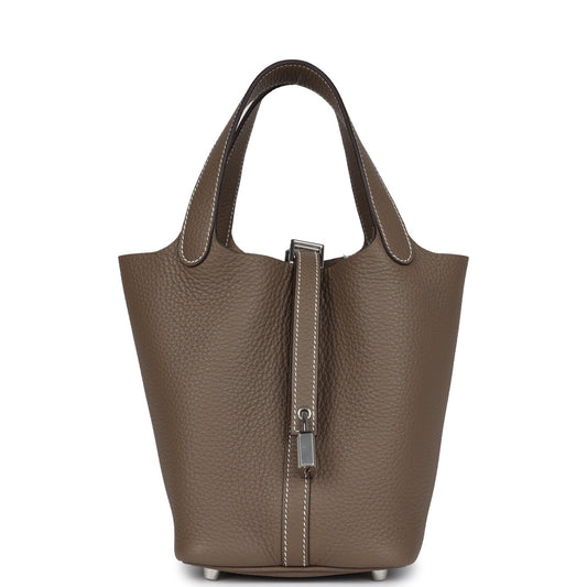 Sourced for MA - Hermes Picotin 18 Etoupe Clemence Palladium Hardware