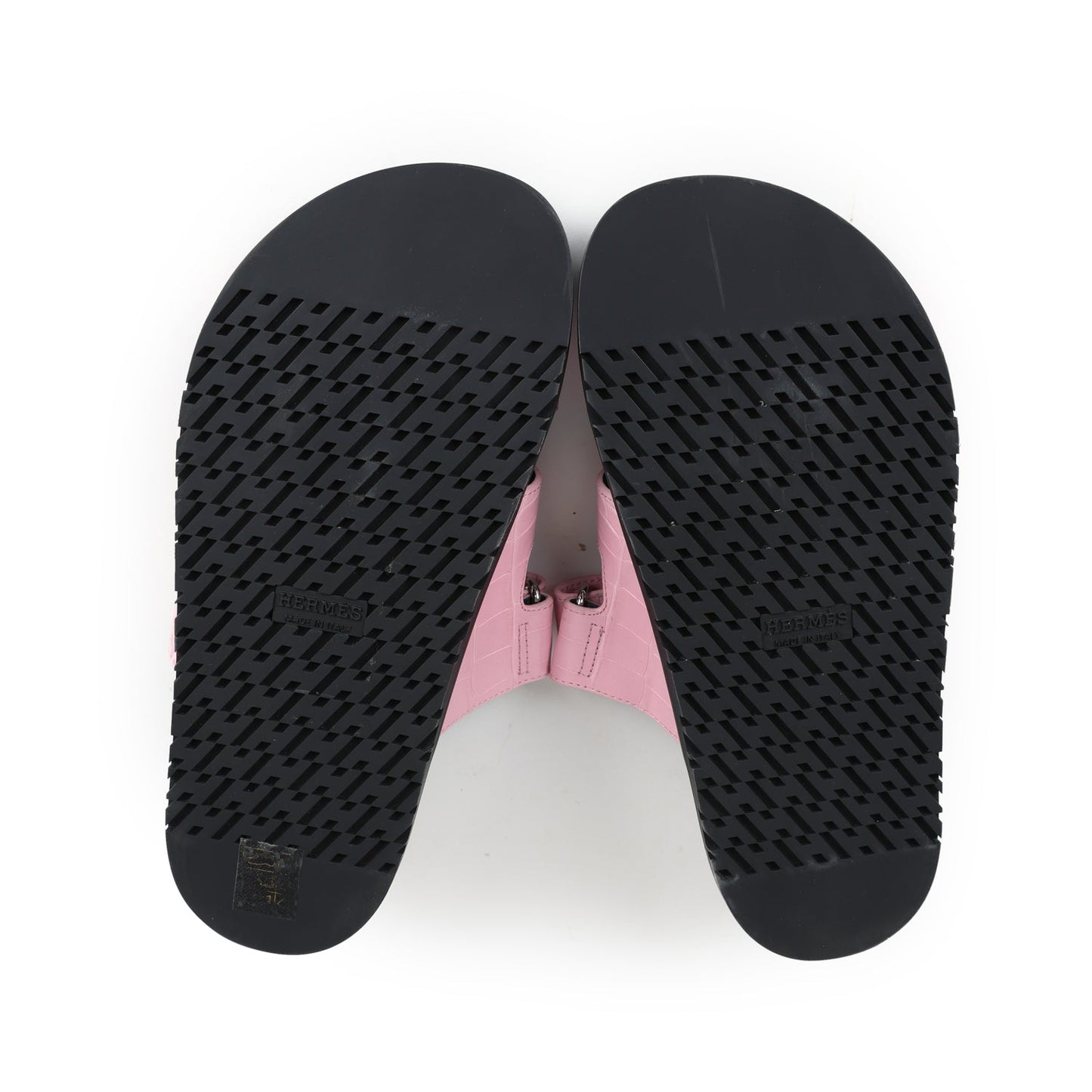 Hermes Chypre Techno Sandals Bubblegum Matte Crocodile Palladium Hardware 36 EU