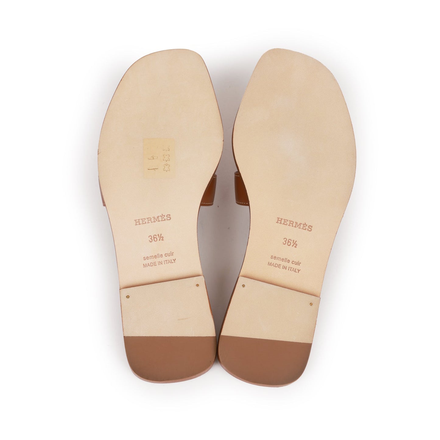 Hermes Oran Sandals Gold Box Calfskin 36.5