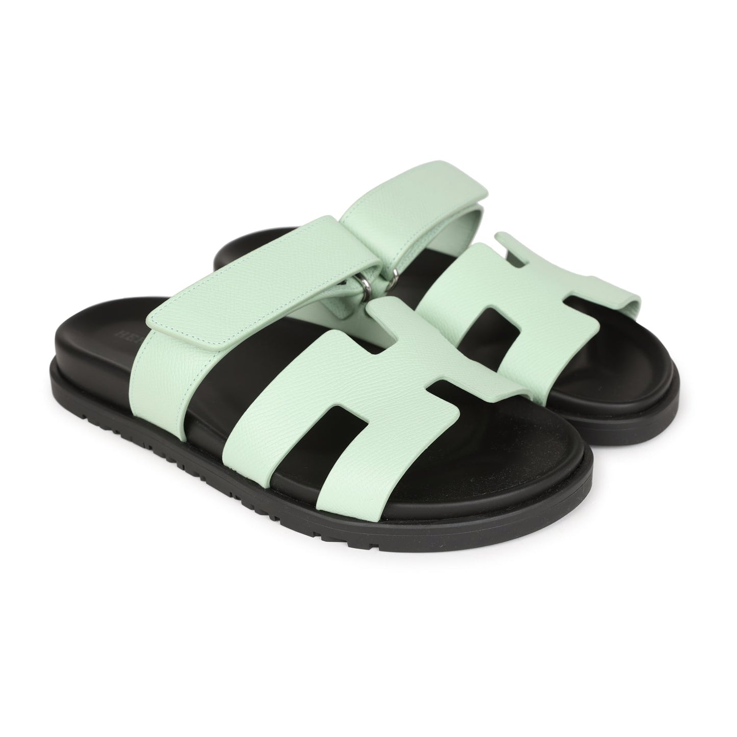 Hermes Chypre Sandal Vert Jade Epsom Palladium Hardware 35 EU