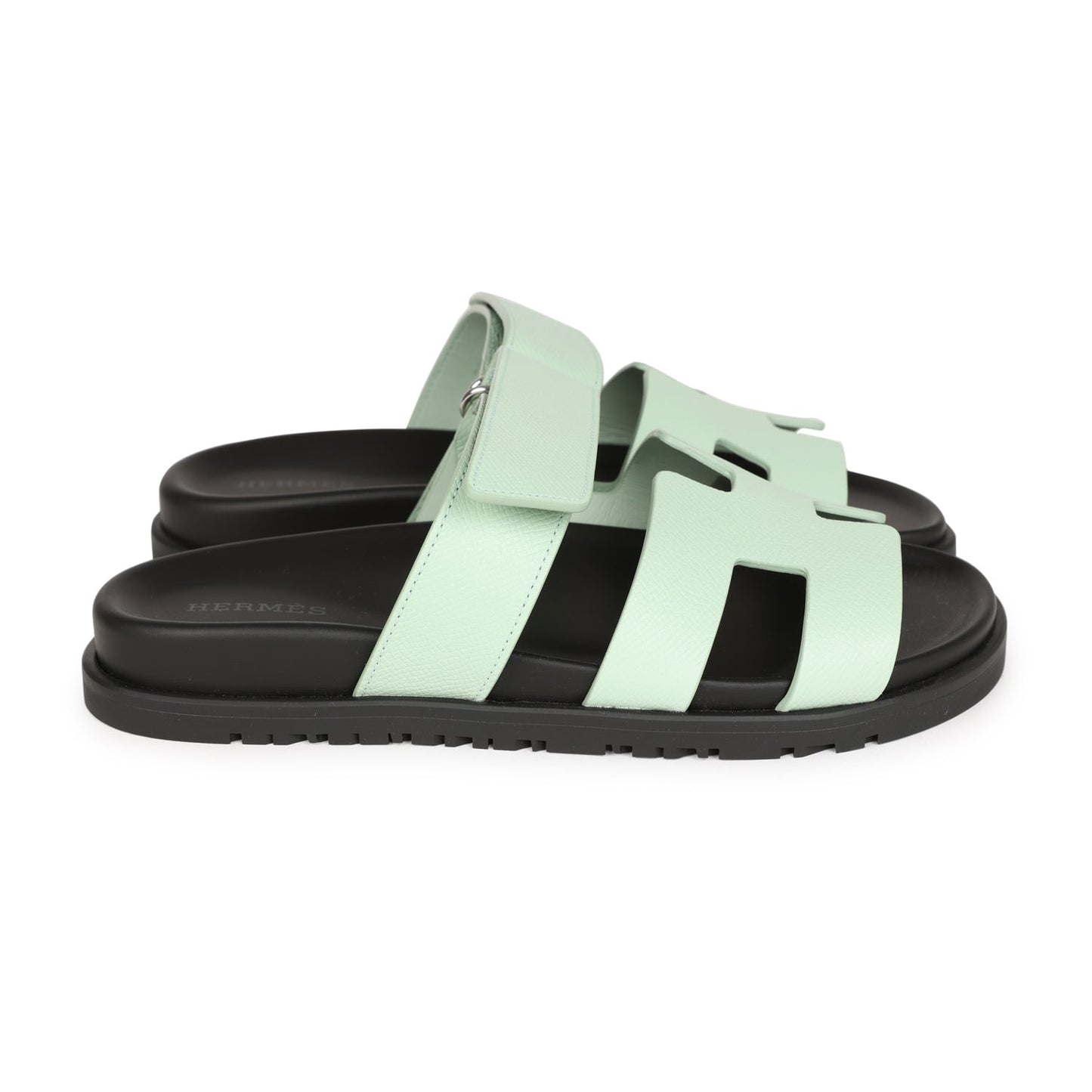 Hermes Chypre Sandal Vert Jade Epsom Palladium Hardware 35 EU