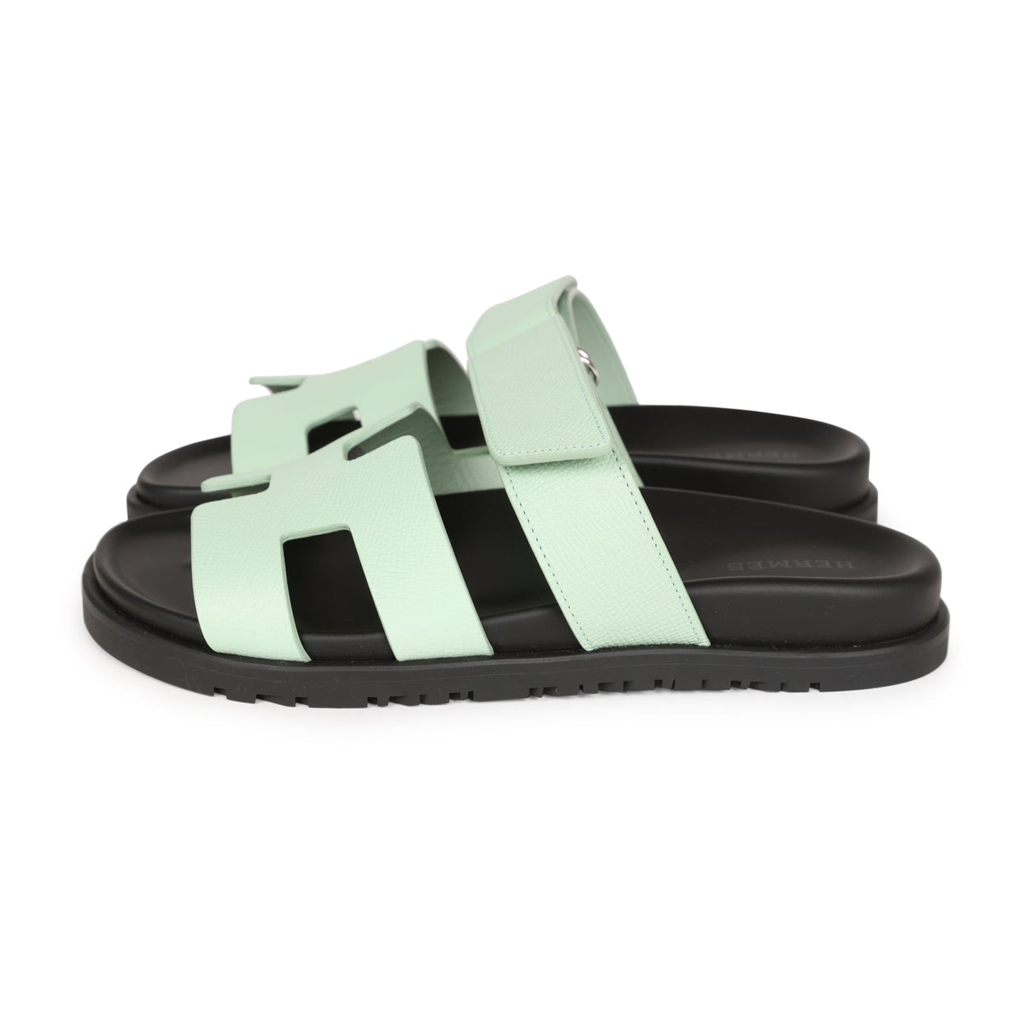 Hermes Chypre Sandal Vert Jade Epsom Palladium Hardware 35 EU