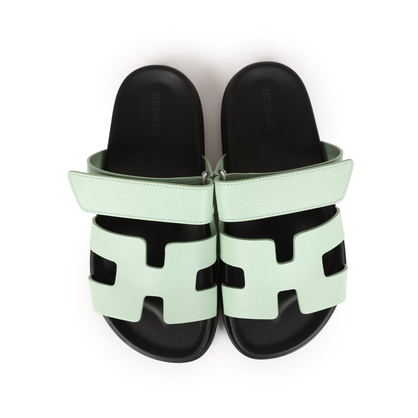 Hermes Chypre Sandal Vert Jade Epsom Palladium Hardware 35 EU