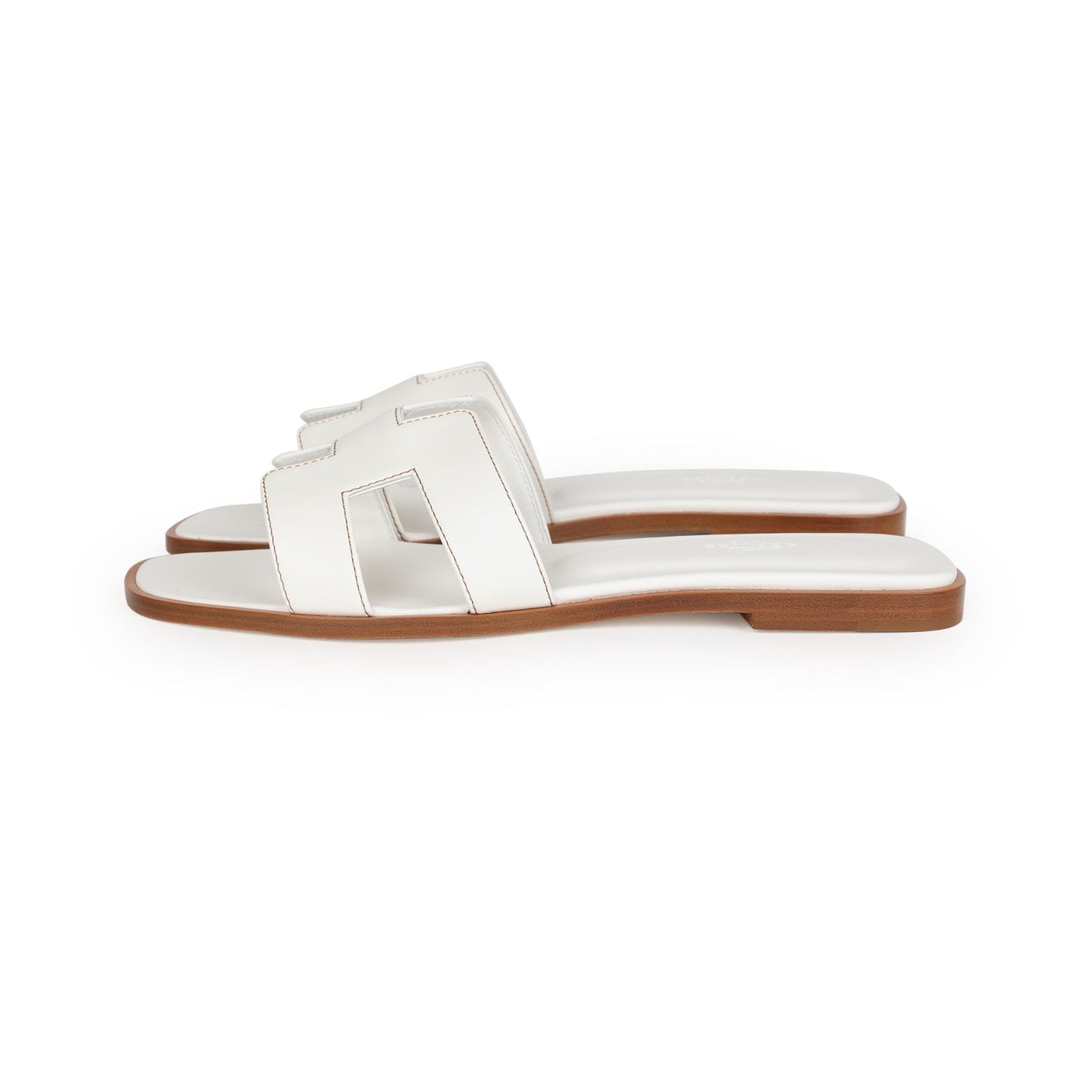 Hermes Oran Sandals White Box Calfskin 39 EU