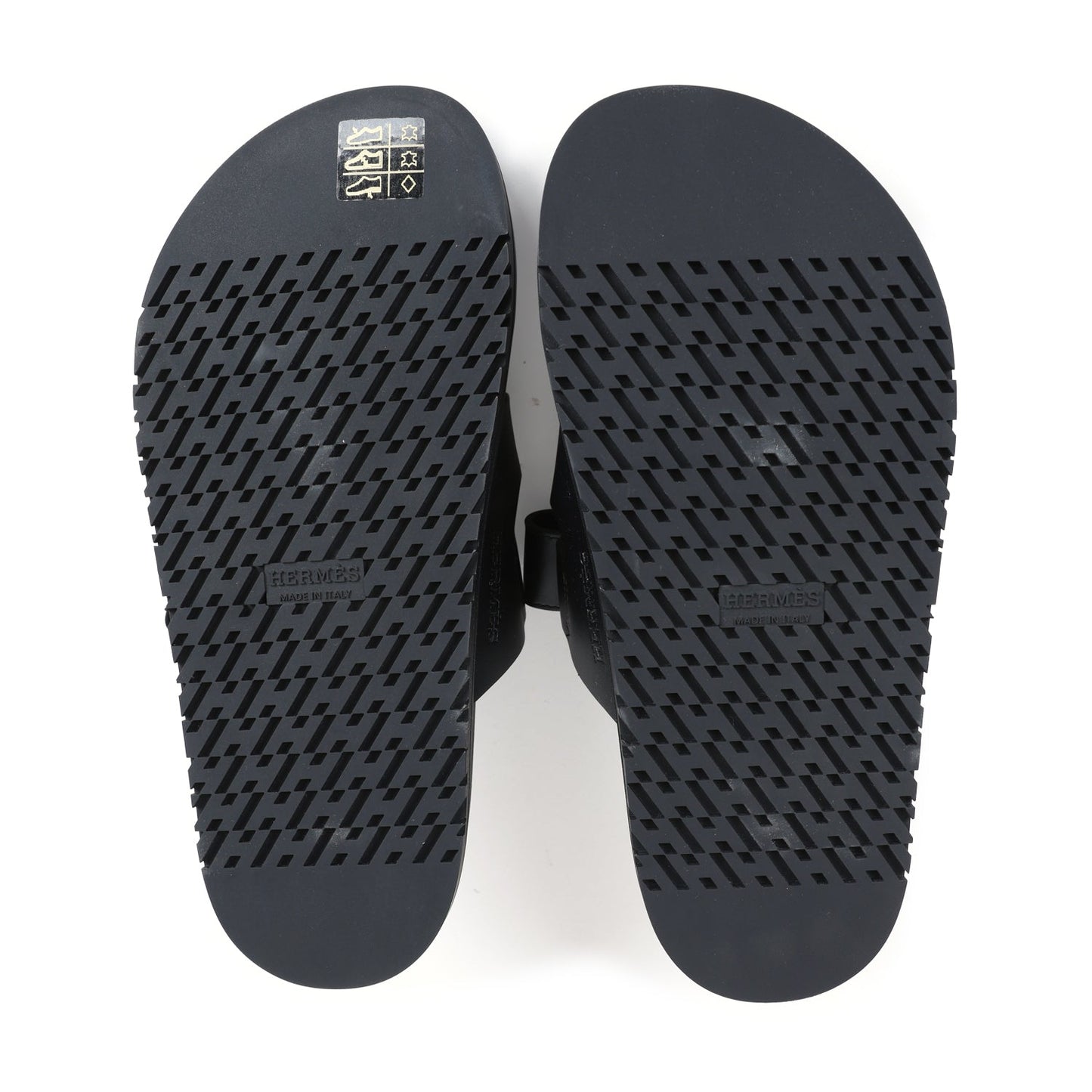 Hermes Chypre Techno Sandals Black Calfskin Palladium Hardware 36.5 EU