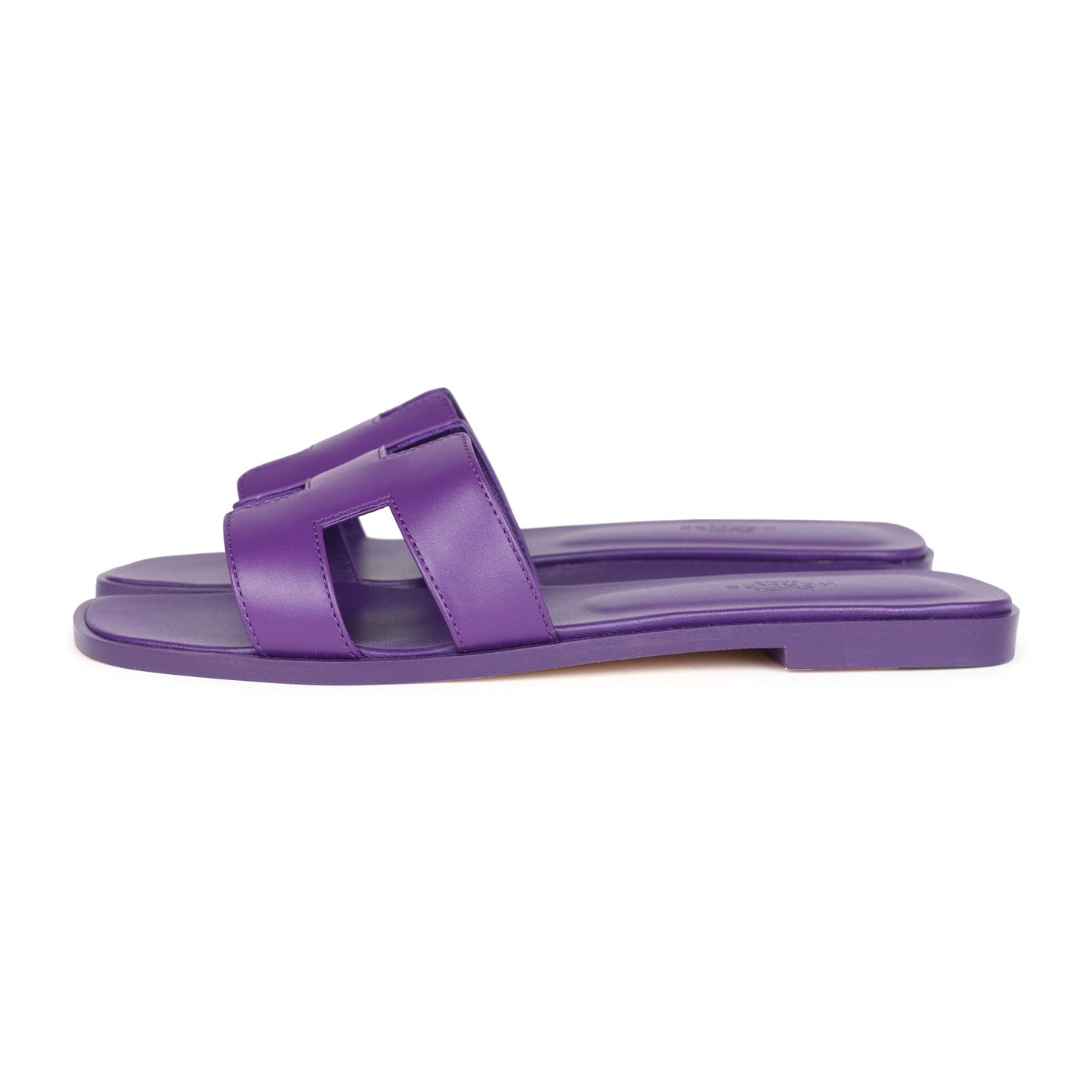 Hermes Oran Sandals Violet Majorette Calfskin 38.5 EU