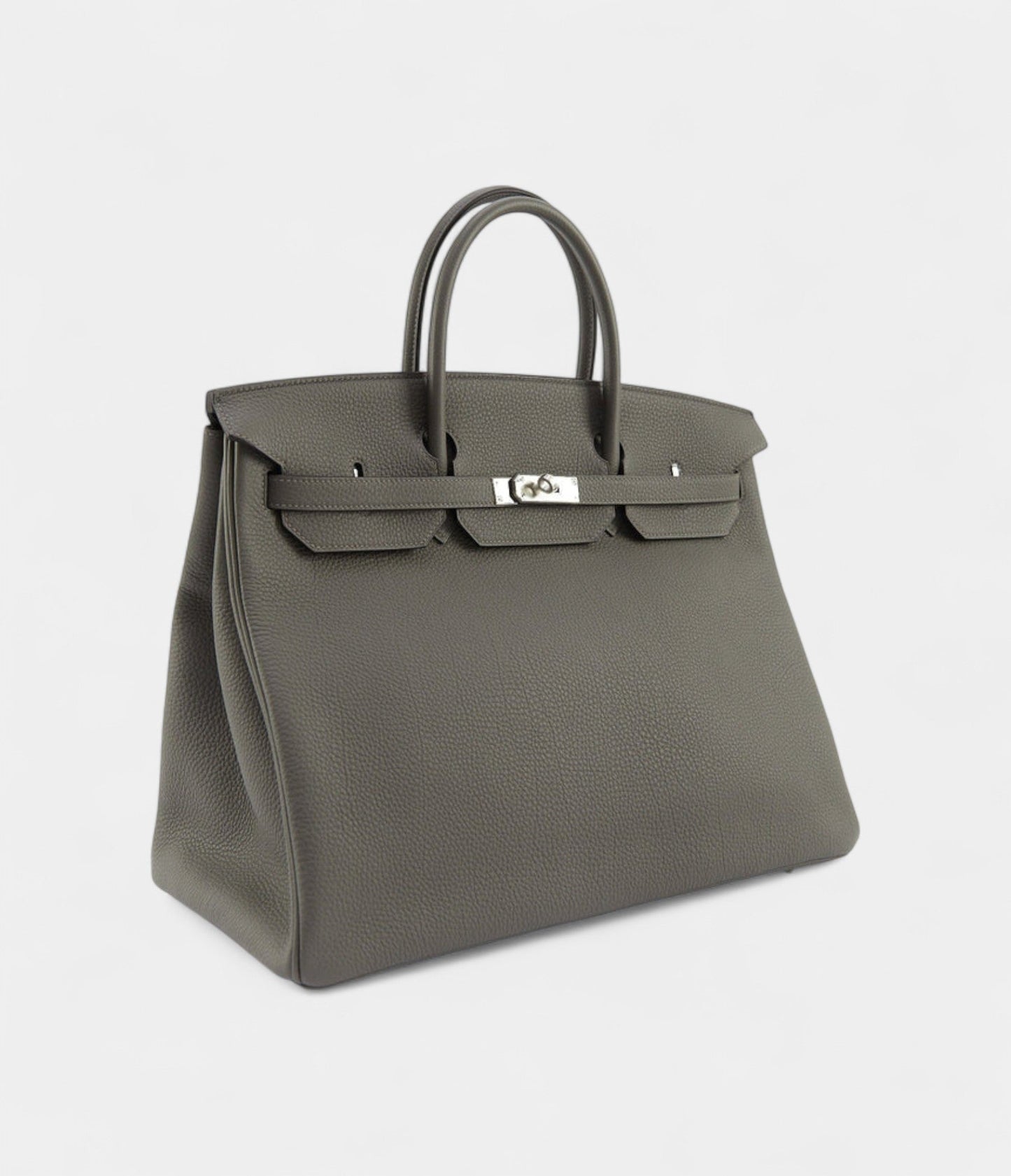 Hermes Birkin 40cm Gris Meyer Togo Leather With Palladium Hardware