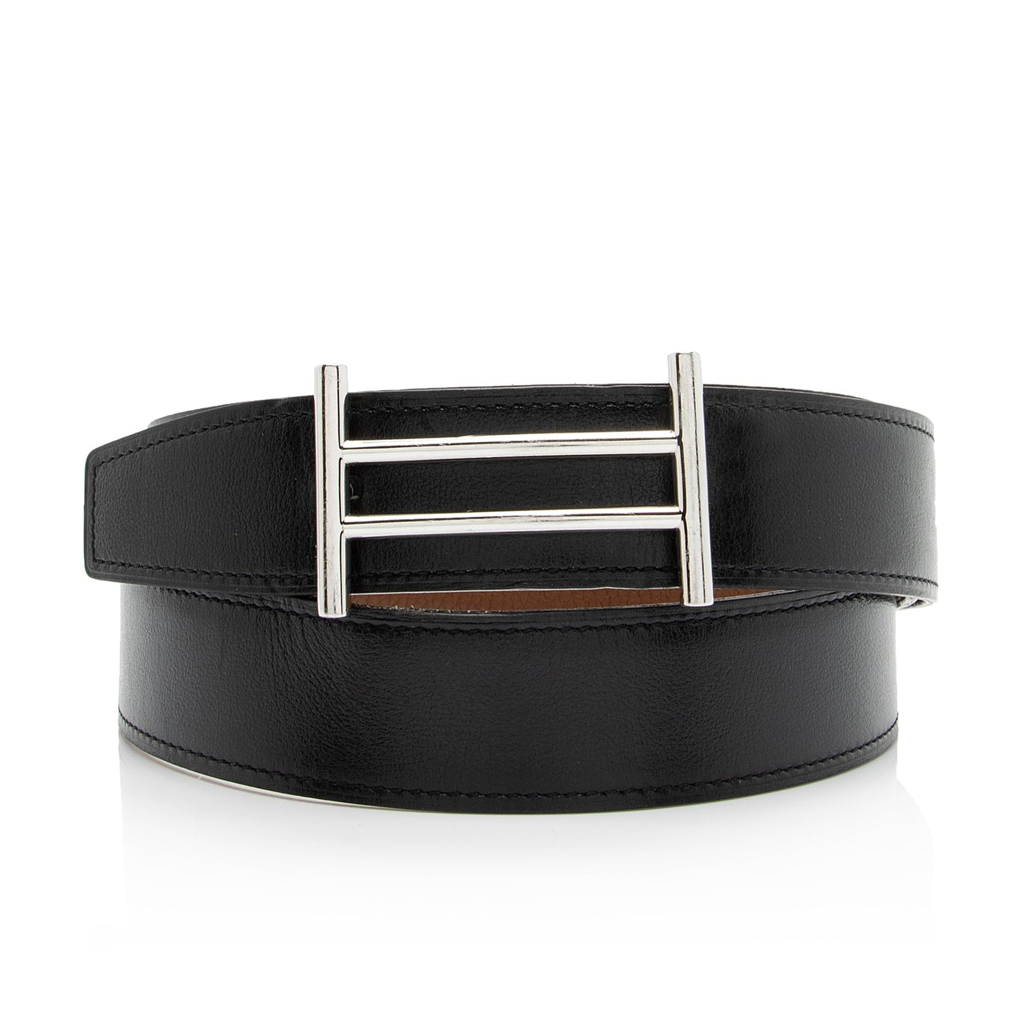Hermes Box Togo Calfskin Rider Reversible Belt - Size 38 / 95 (SHF-23286)