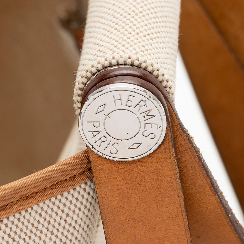 Hermes Canvas Calfskin Cabag Elan Tote - FINAL SALE (SHF-16359)