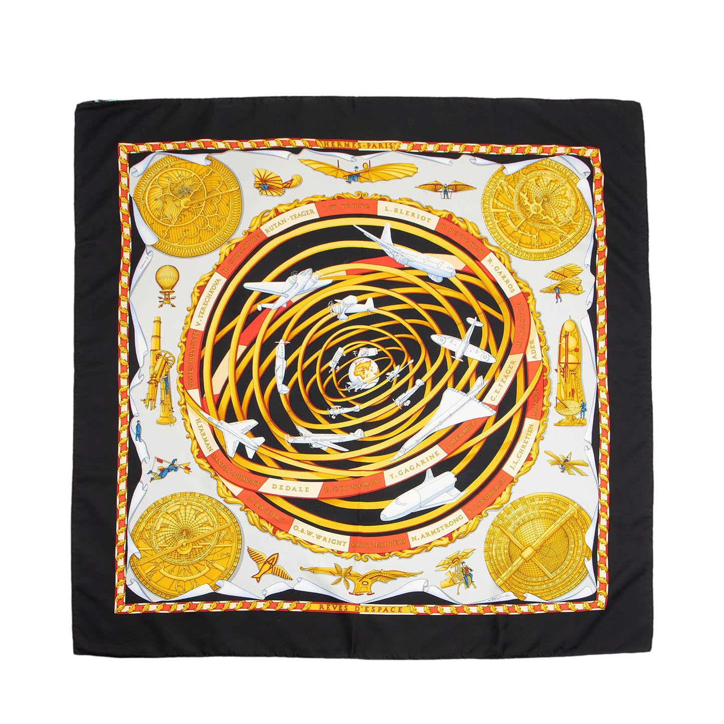 Hermes Silk Reves d'Espace 90cm Scarf